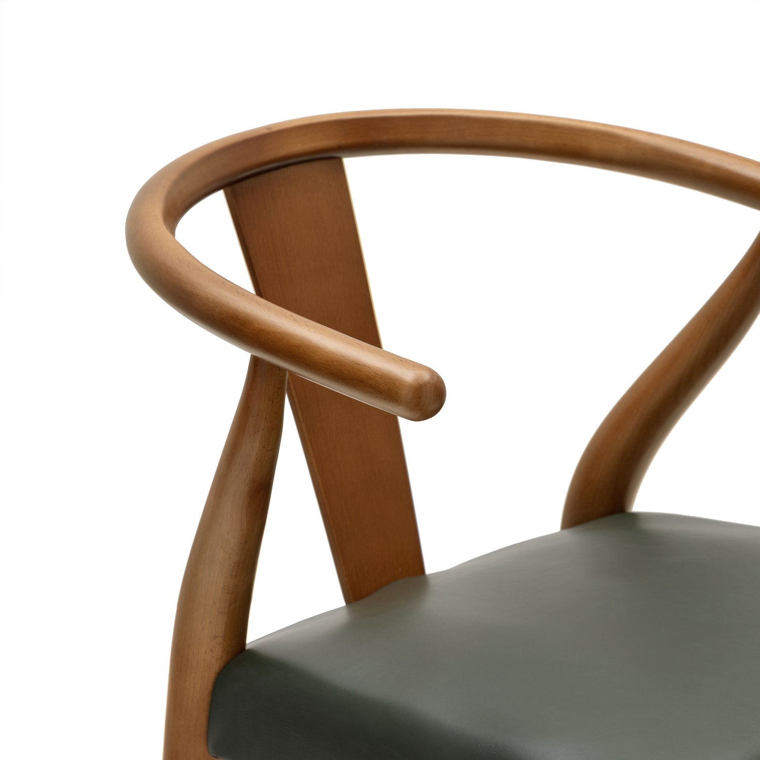 Lev Vegan Leather Dining Chair | Green | Set of 2 