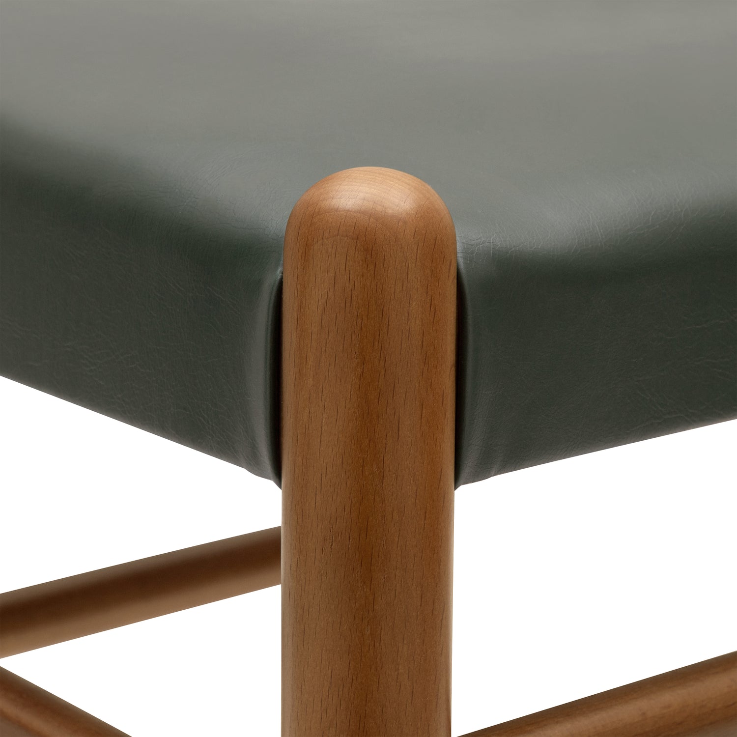 Lev Vegan Leather Dining Chair | Green | Set of 2 