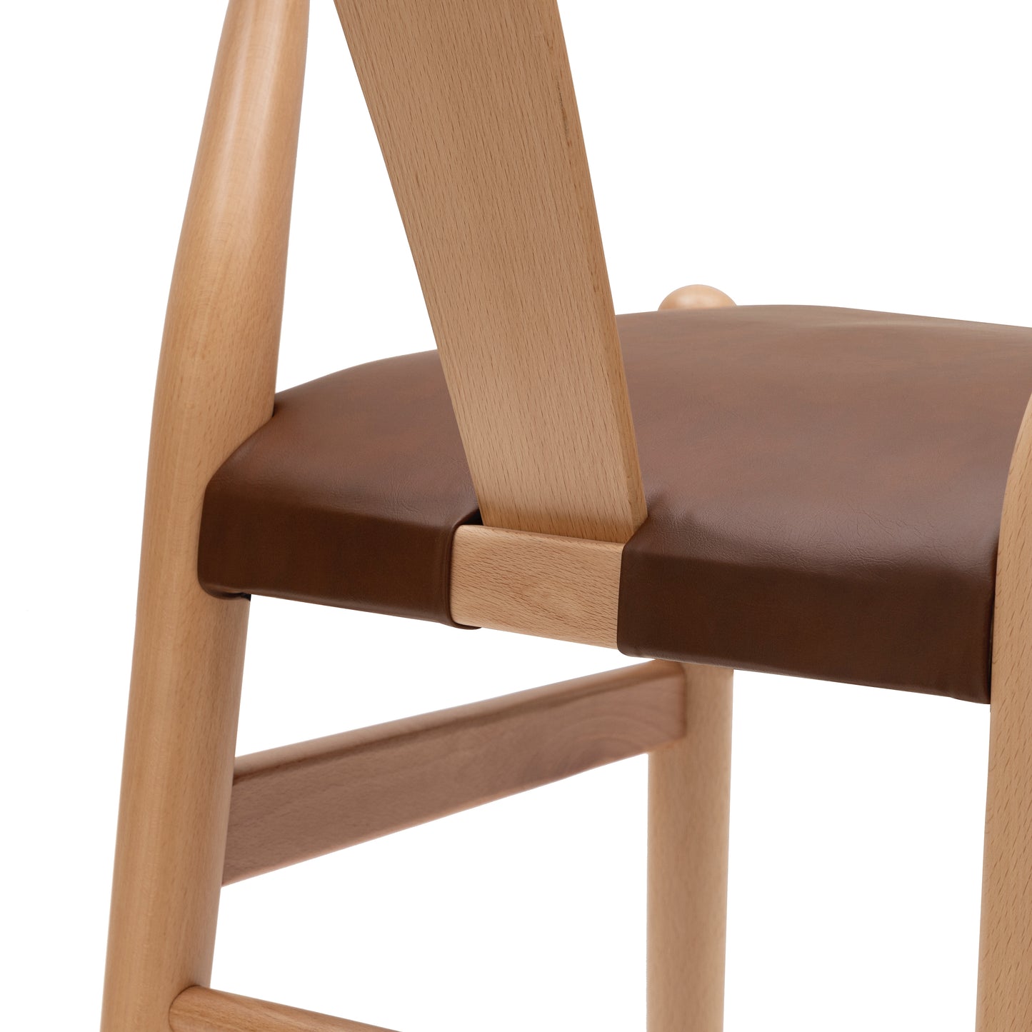 Lev Vegan Leather Dining Chair | Natural | Set of 2