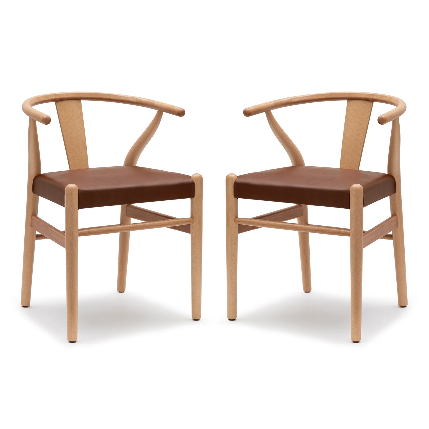Lev Vegan Leather Dining Chair | Natural | Set of 2