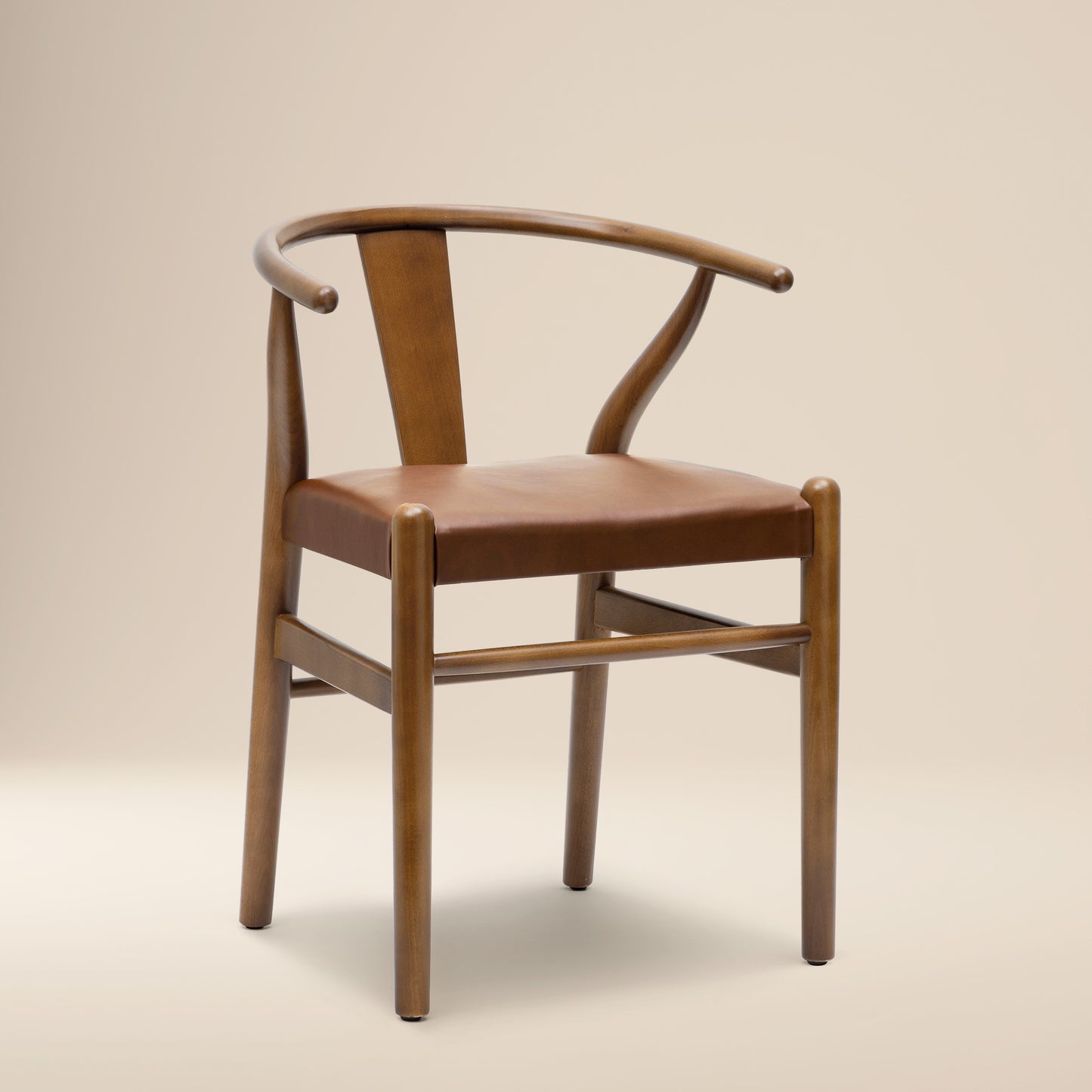 Lev Vegan Leather Dining Chair | Walnut | Set of 2