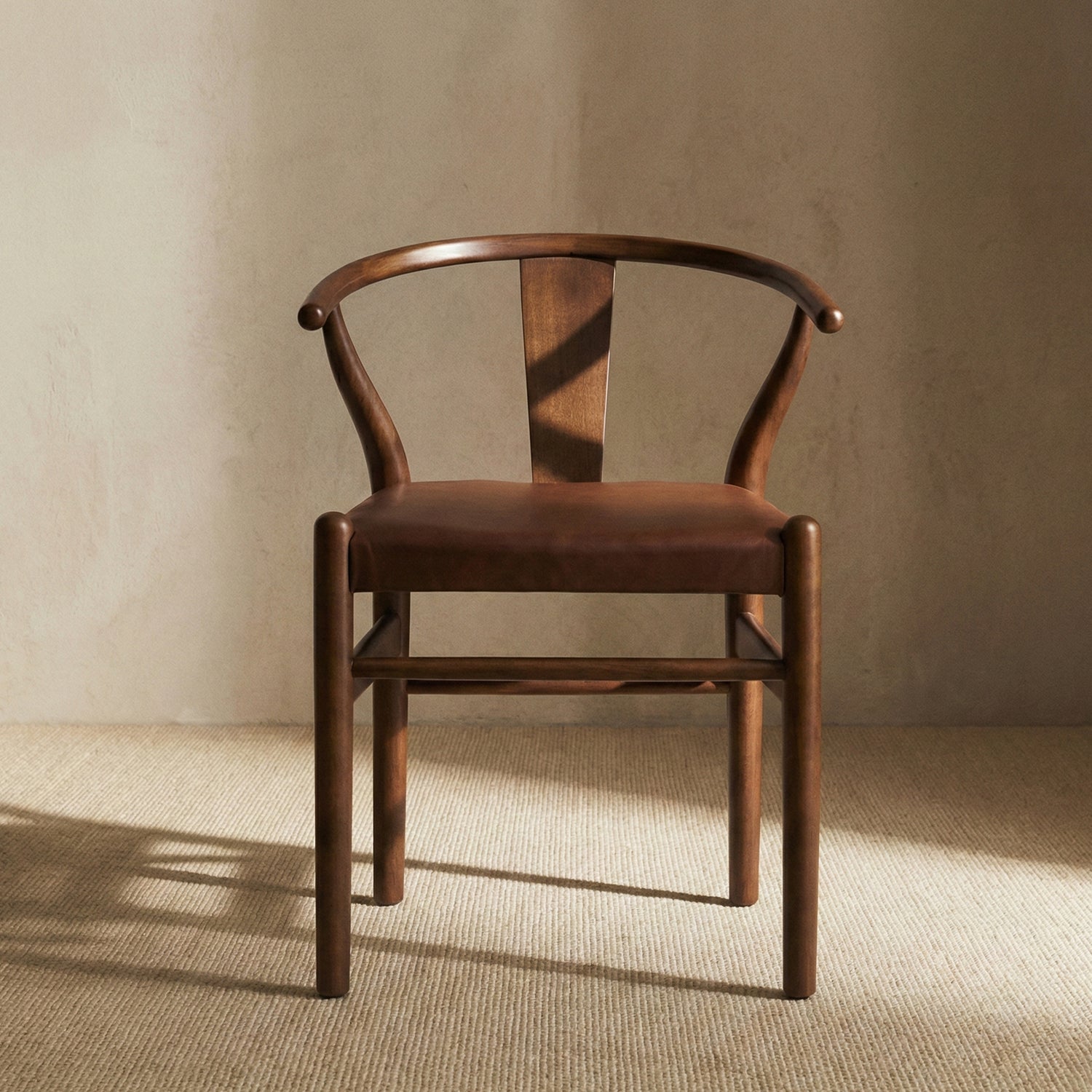 Lev Vegan Leather Dining Chair | Walnut | Set of 2 