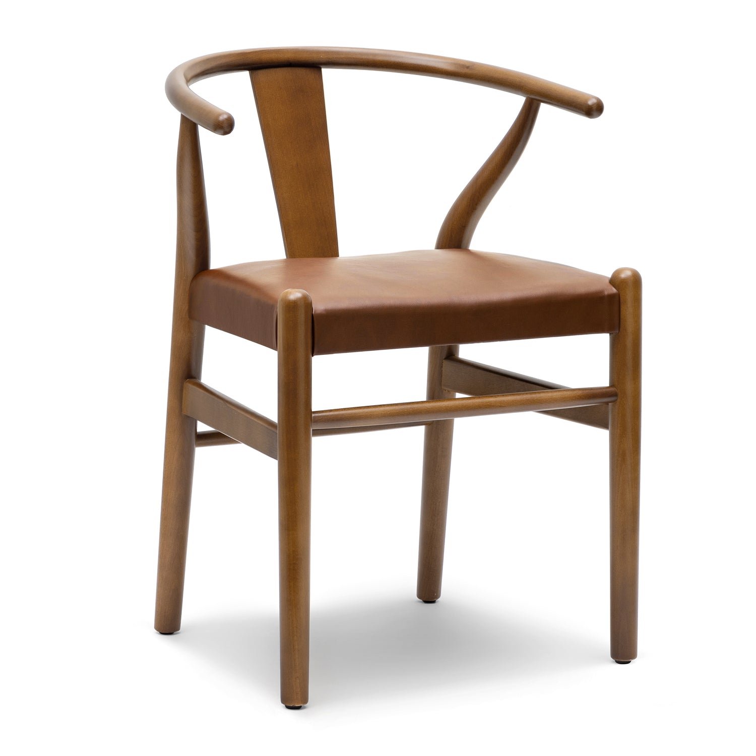 Lev Vegan Leather Dining Chair | Walnut | Set of 2 