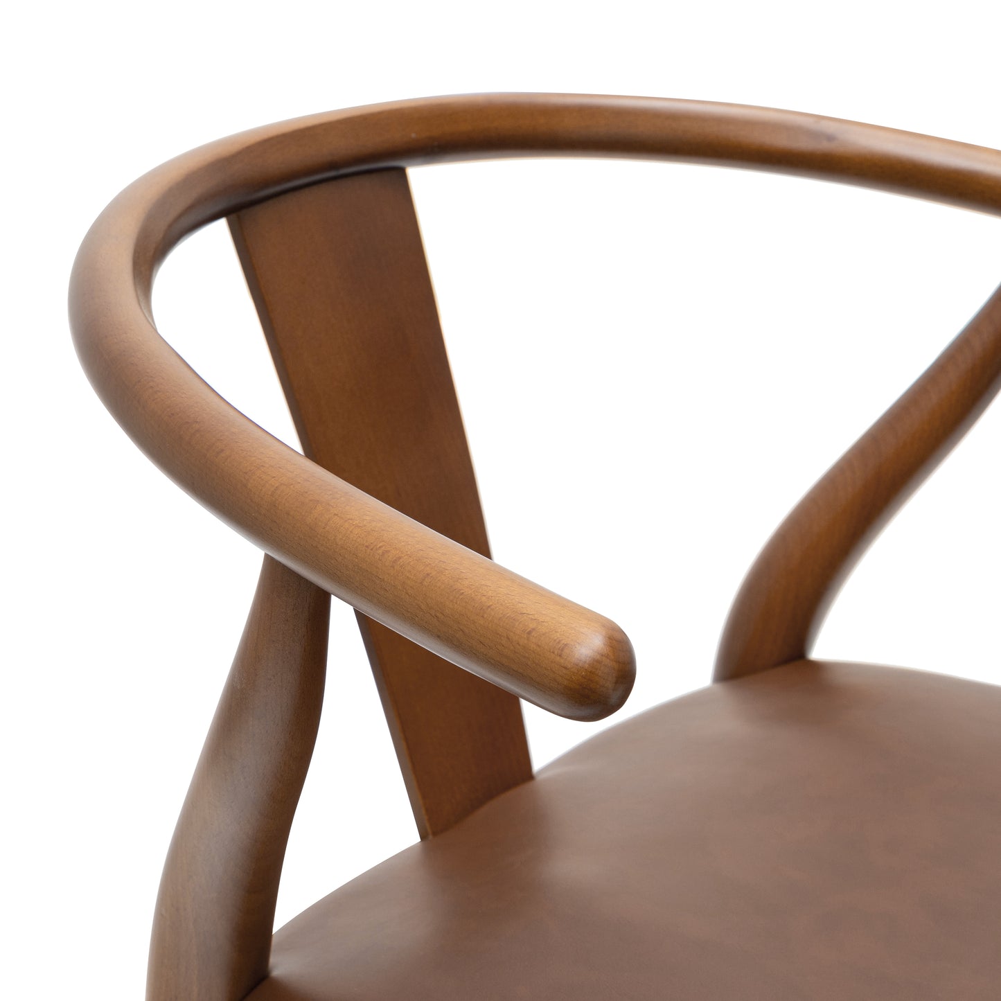 Lev Vegan Leather Dining Chair | Walnut | Set of 2