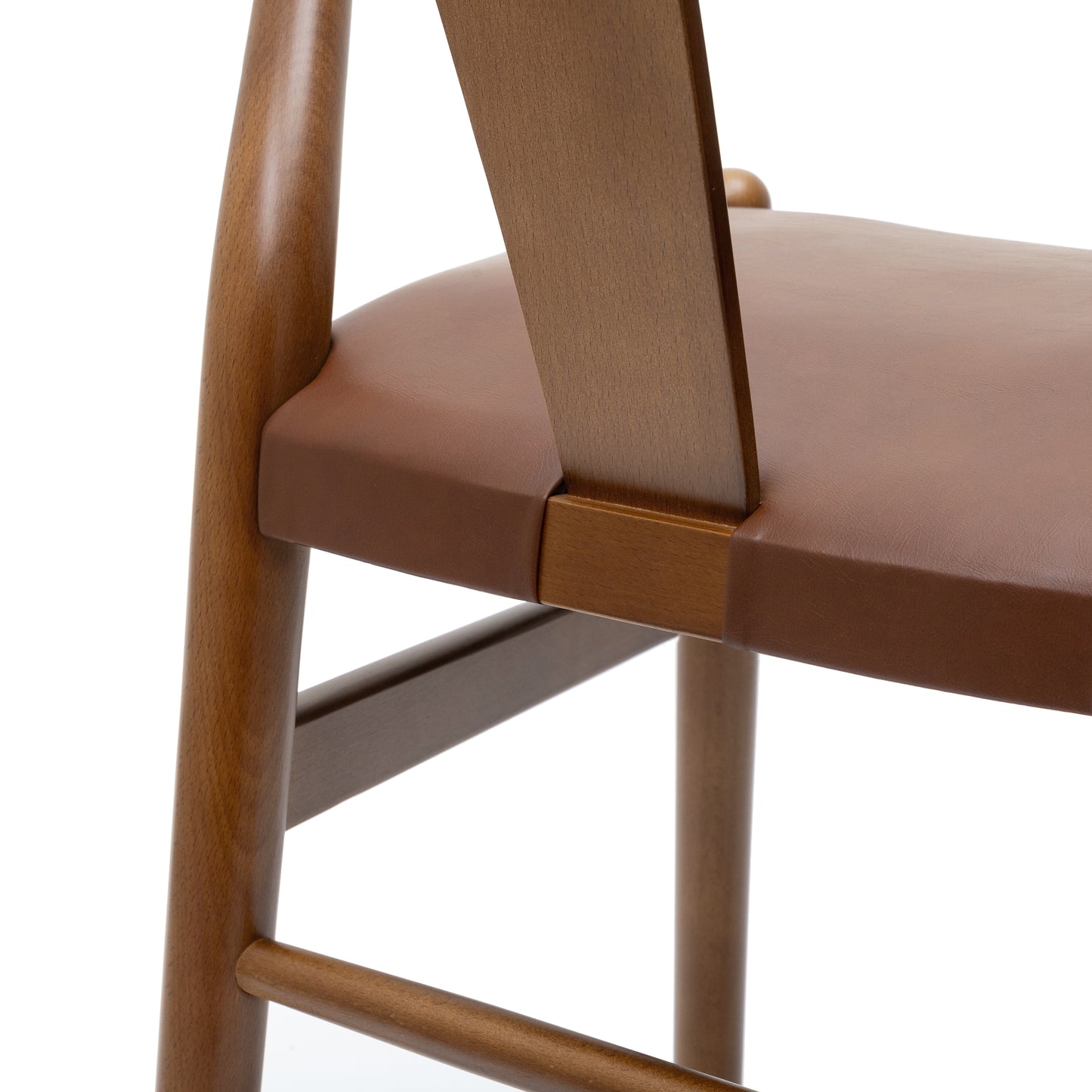 Lev Vegan Leather Dining Chair | Walnut | Set of 2