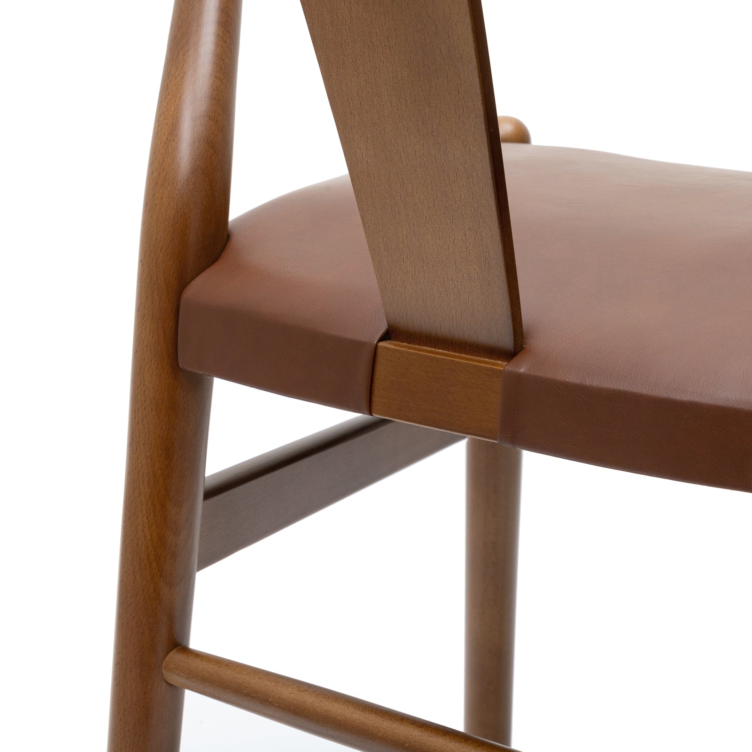 Lev Vegan Leather Dining Chair | Walnut | Set of 2 