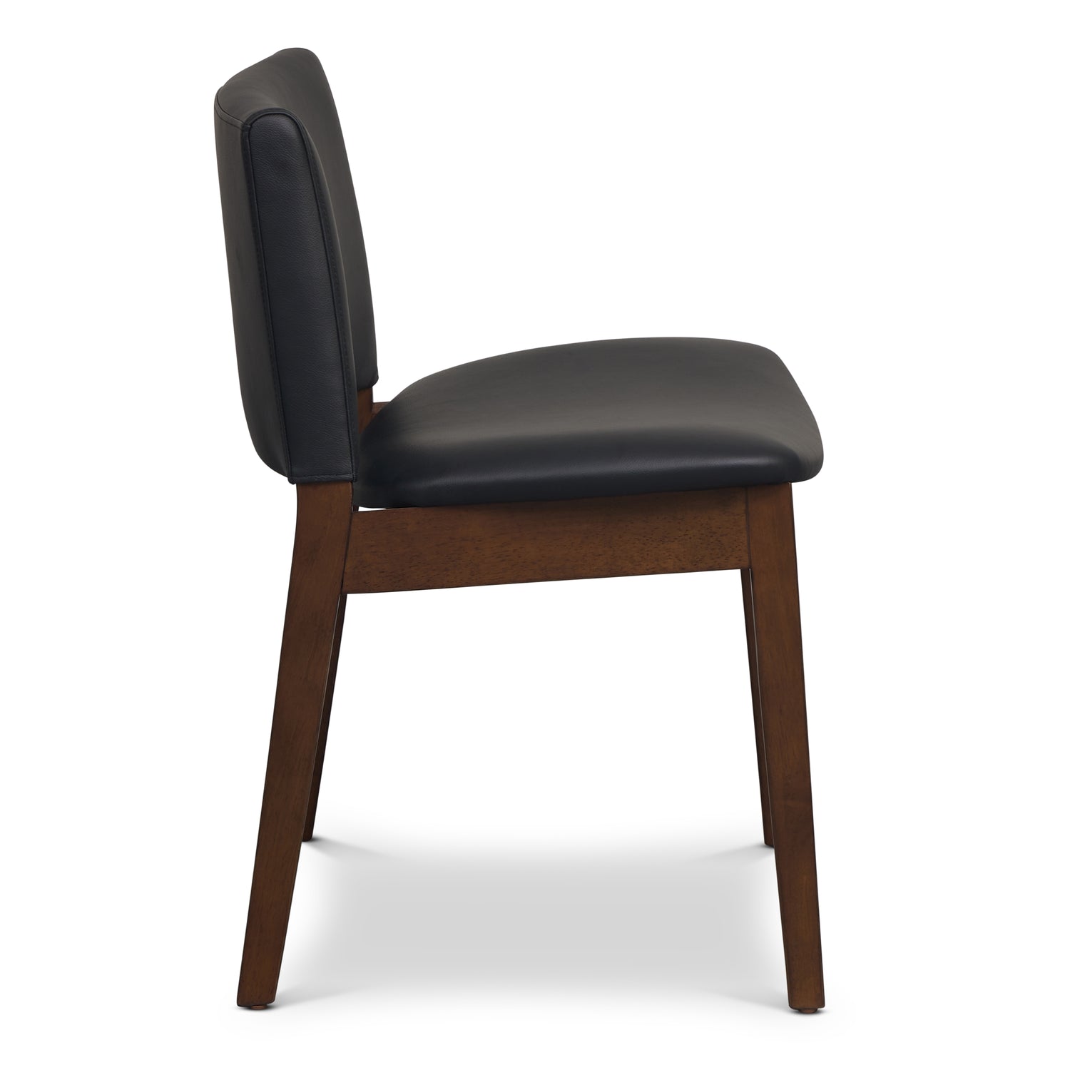 Oliva Leather Dining Chair | Black/Walnut 