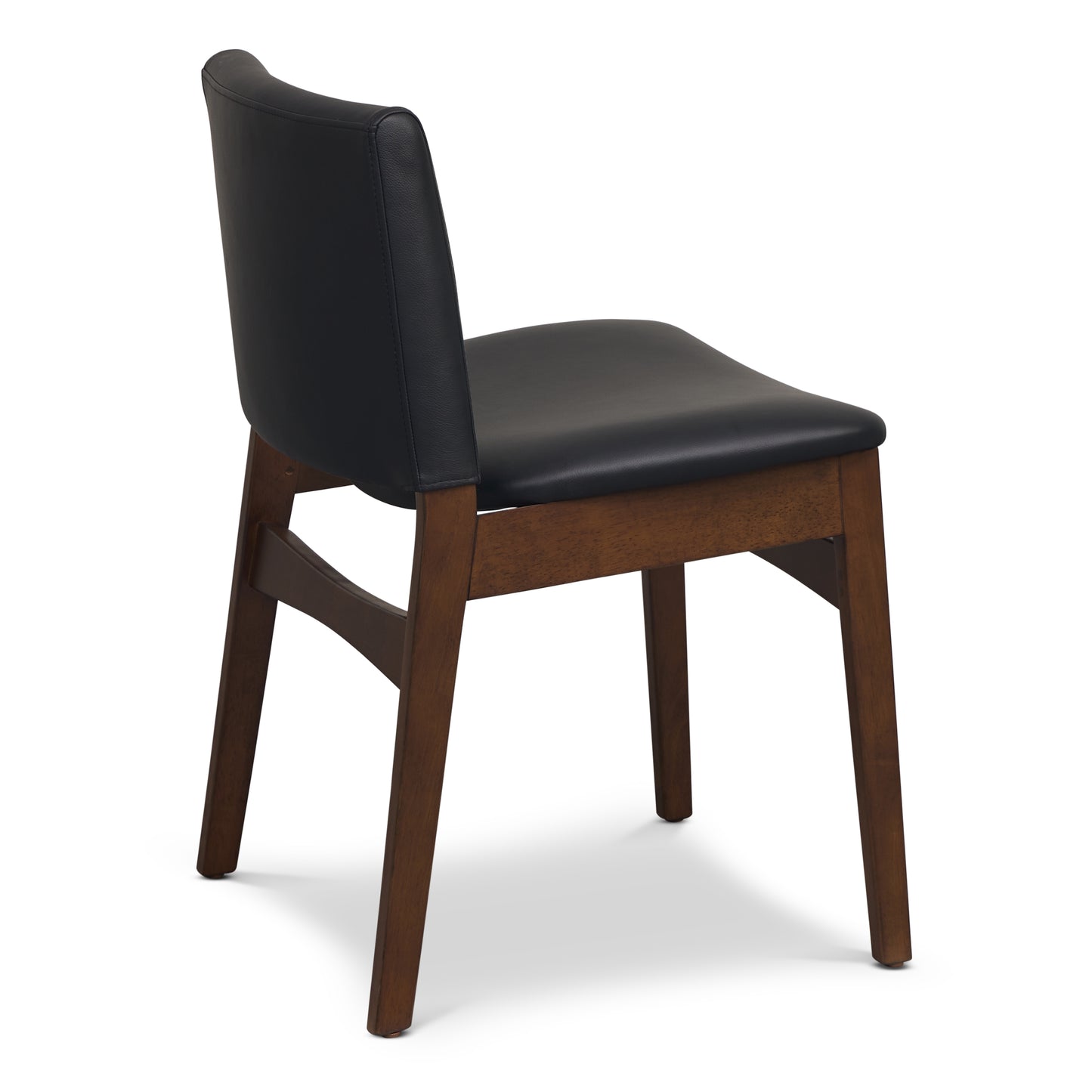 Oliva Leather Dining Chair | Black/Walnut