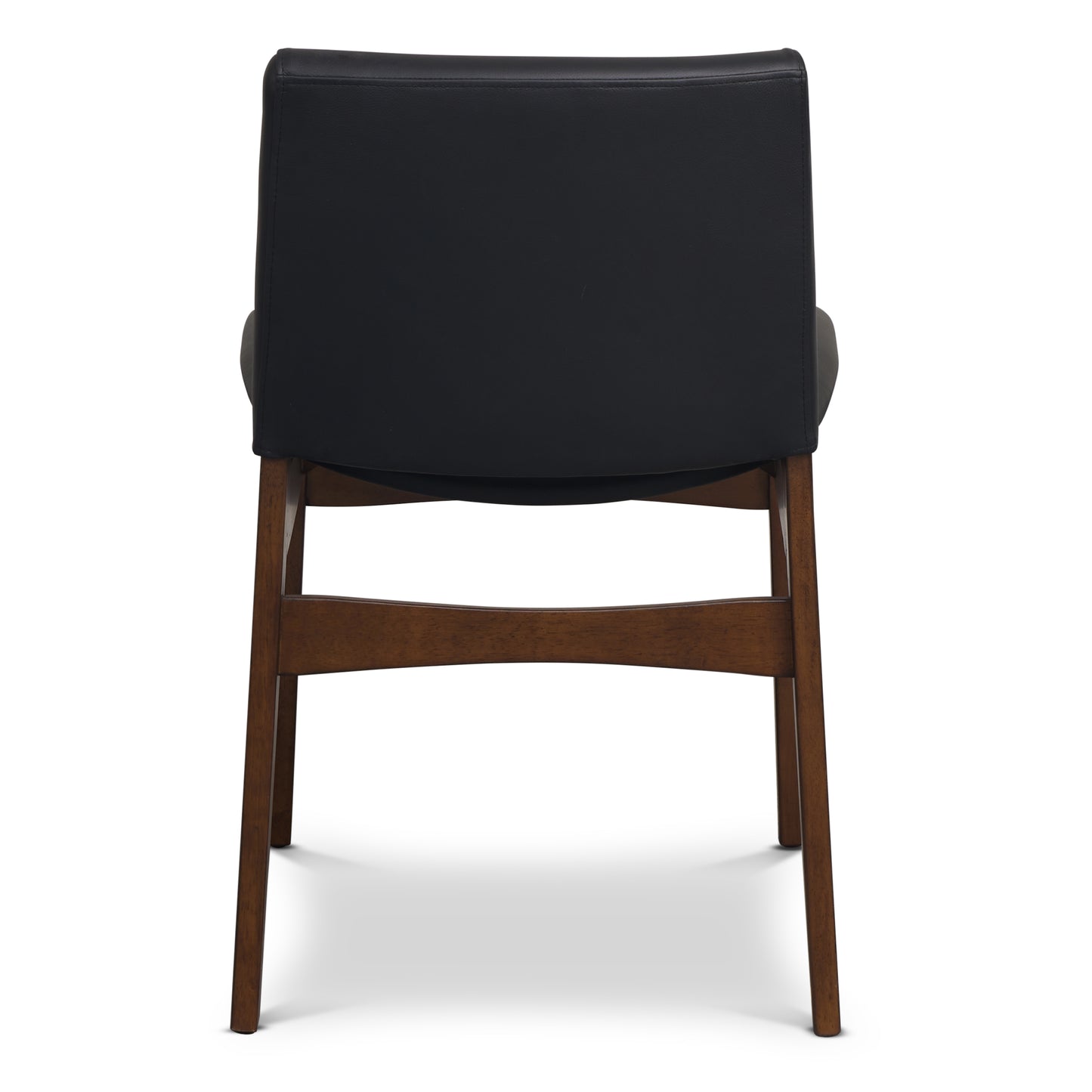 Oliva Leather Dining Chair | Black/Walnut