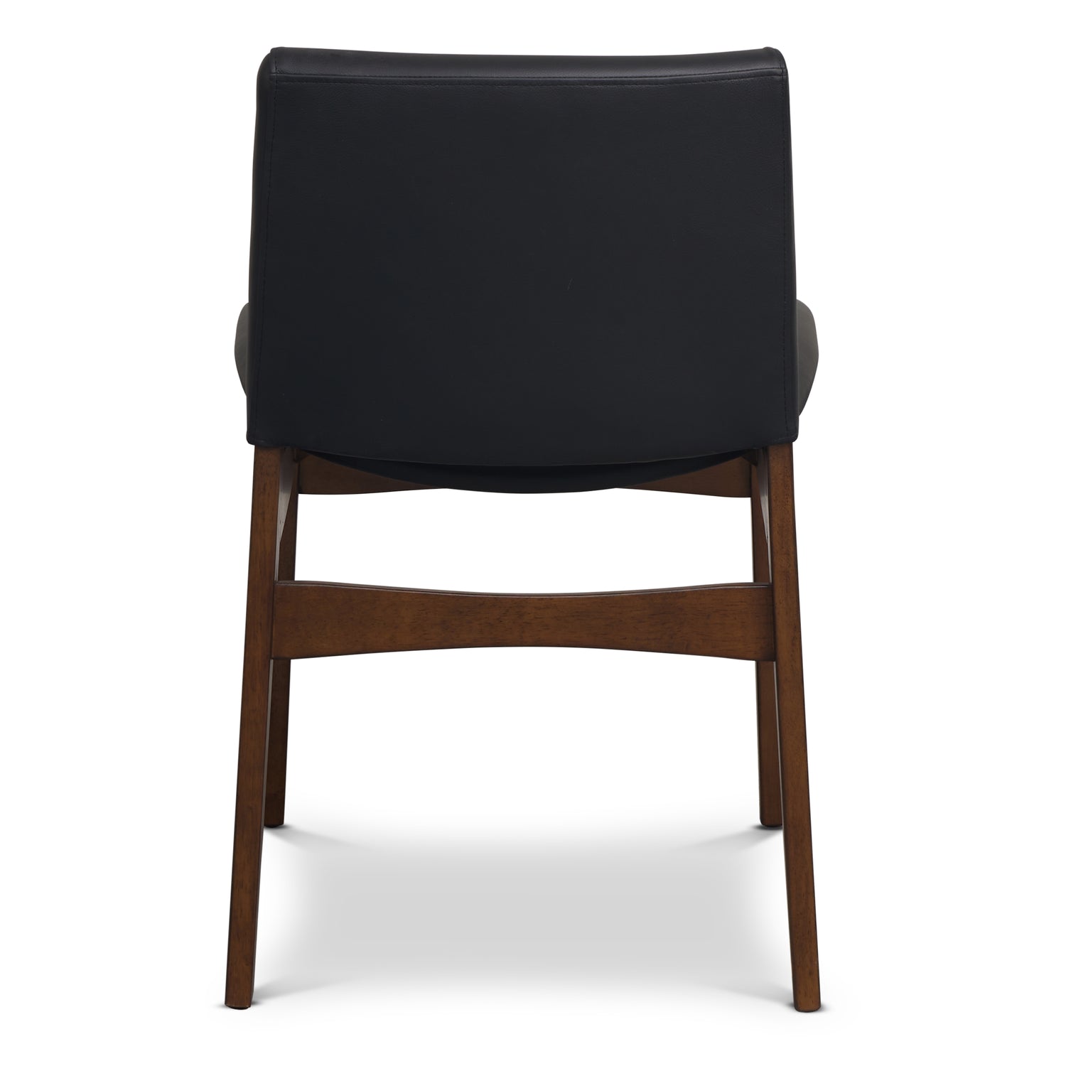 Oliva Leather Dining Chair | Black/Walnut 
