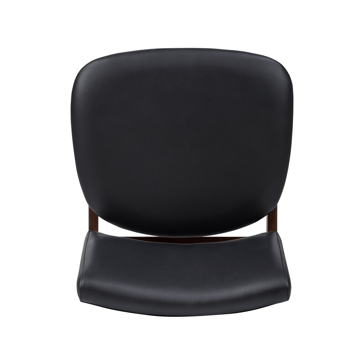 Oliva Leather Dining Chair | Black/Walnut
