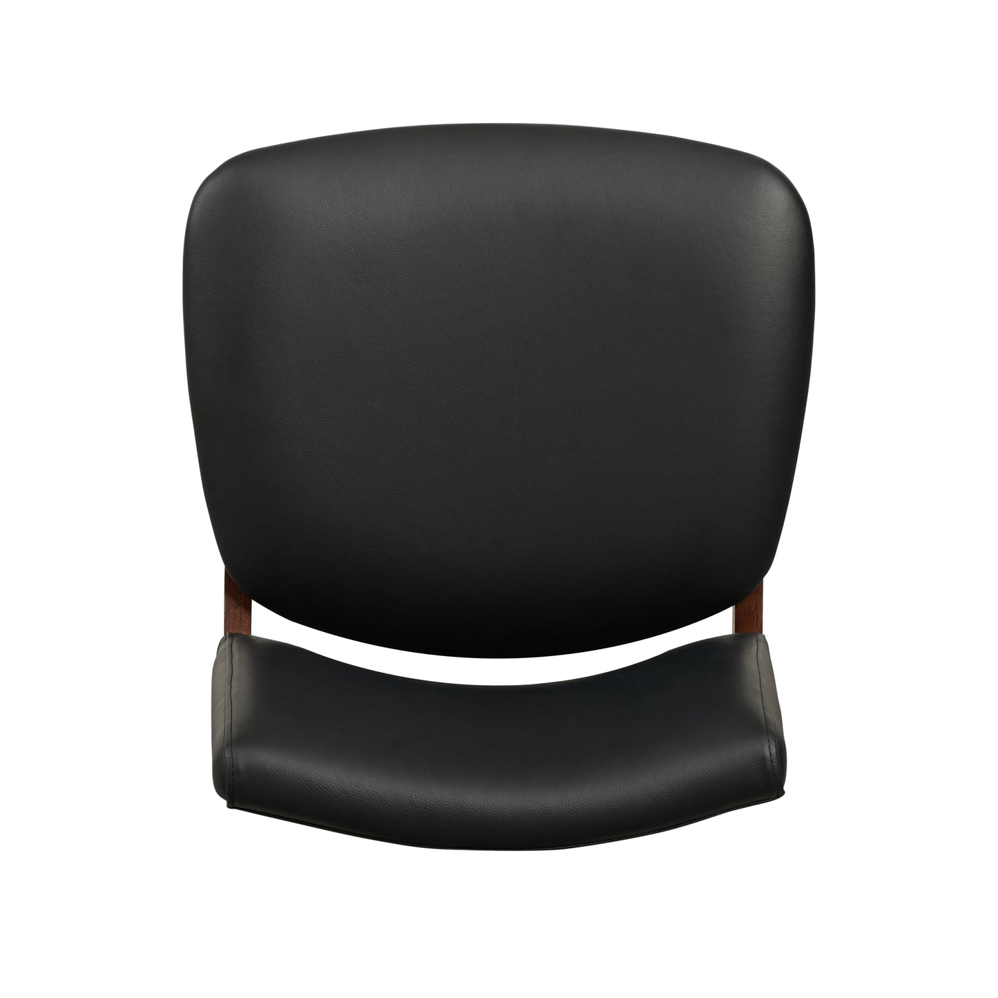 Oliva Leather Dining Chair | Black/Walnut
