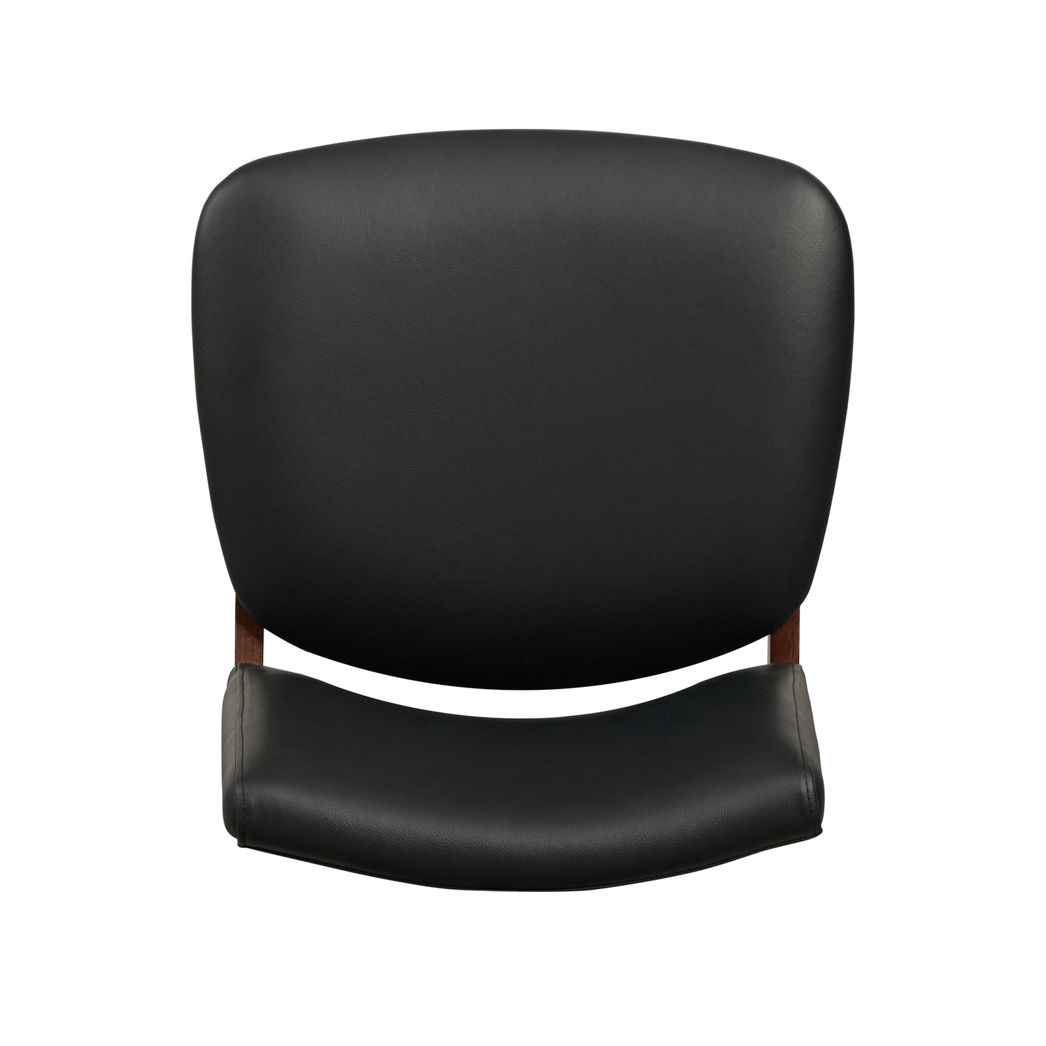 Oliva Leather Dining Chair | Black/Walnut 