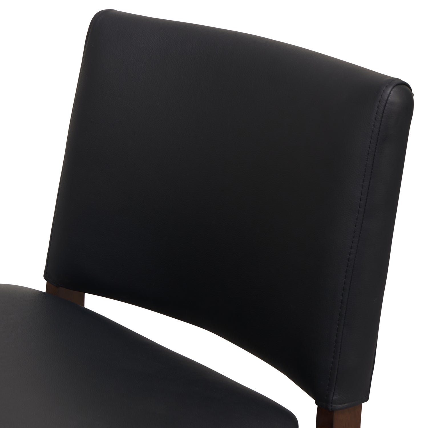 Oliva Leather Dining Chair | Black/Walnut 