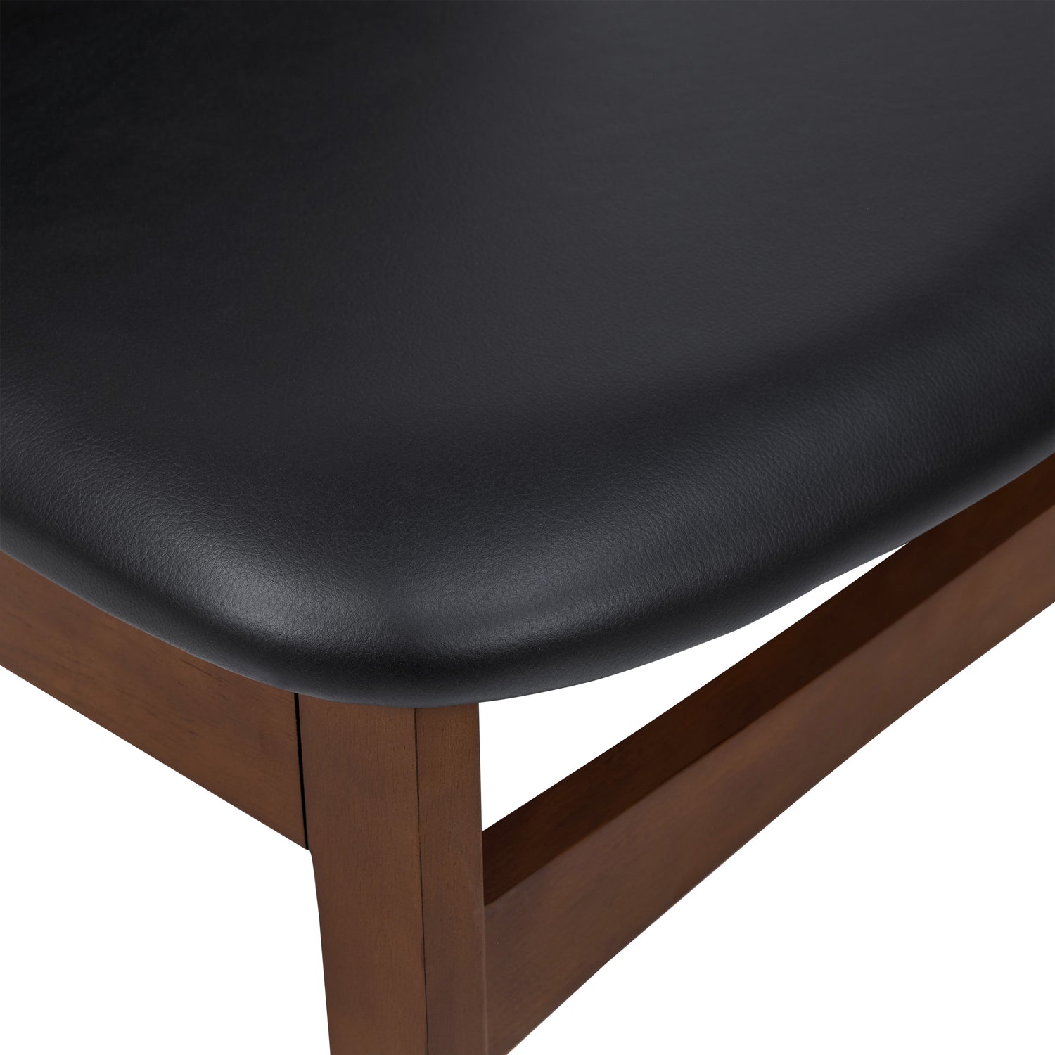 Oliva Leather Dining Chair | Black/Walnut 