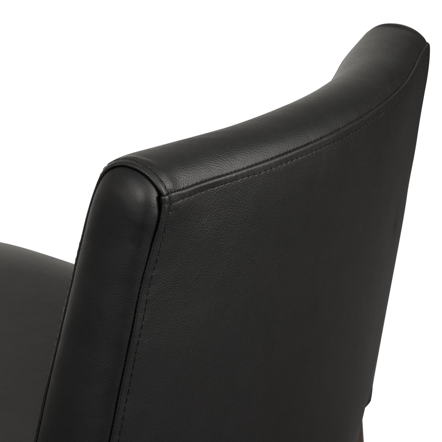 Oliva Leather Dining Chair | Black/Walnut 