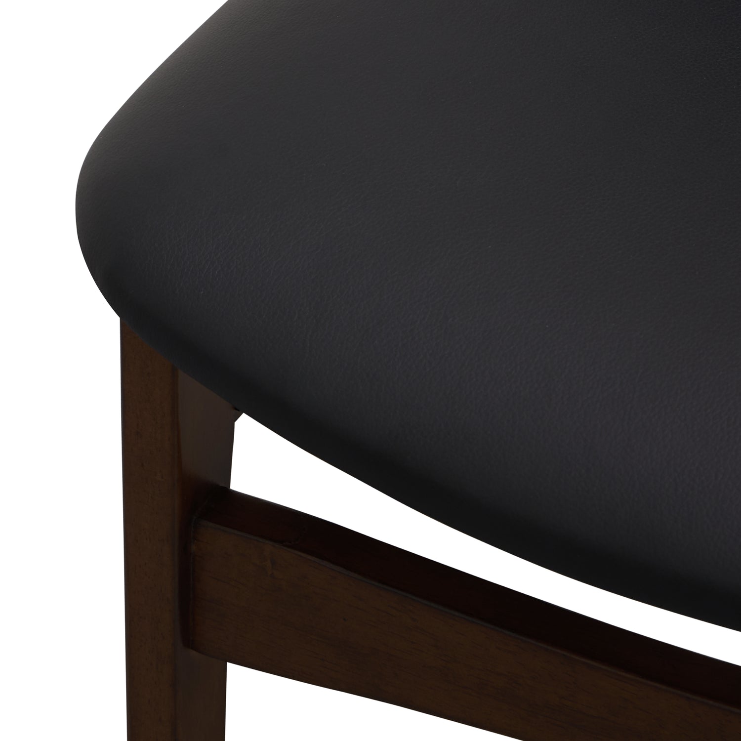 Oliva Leather Dining Chair | Black/Walnut 