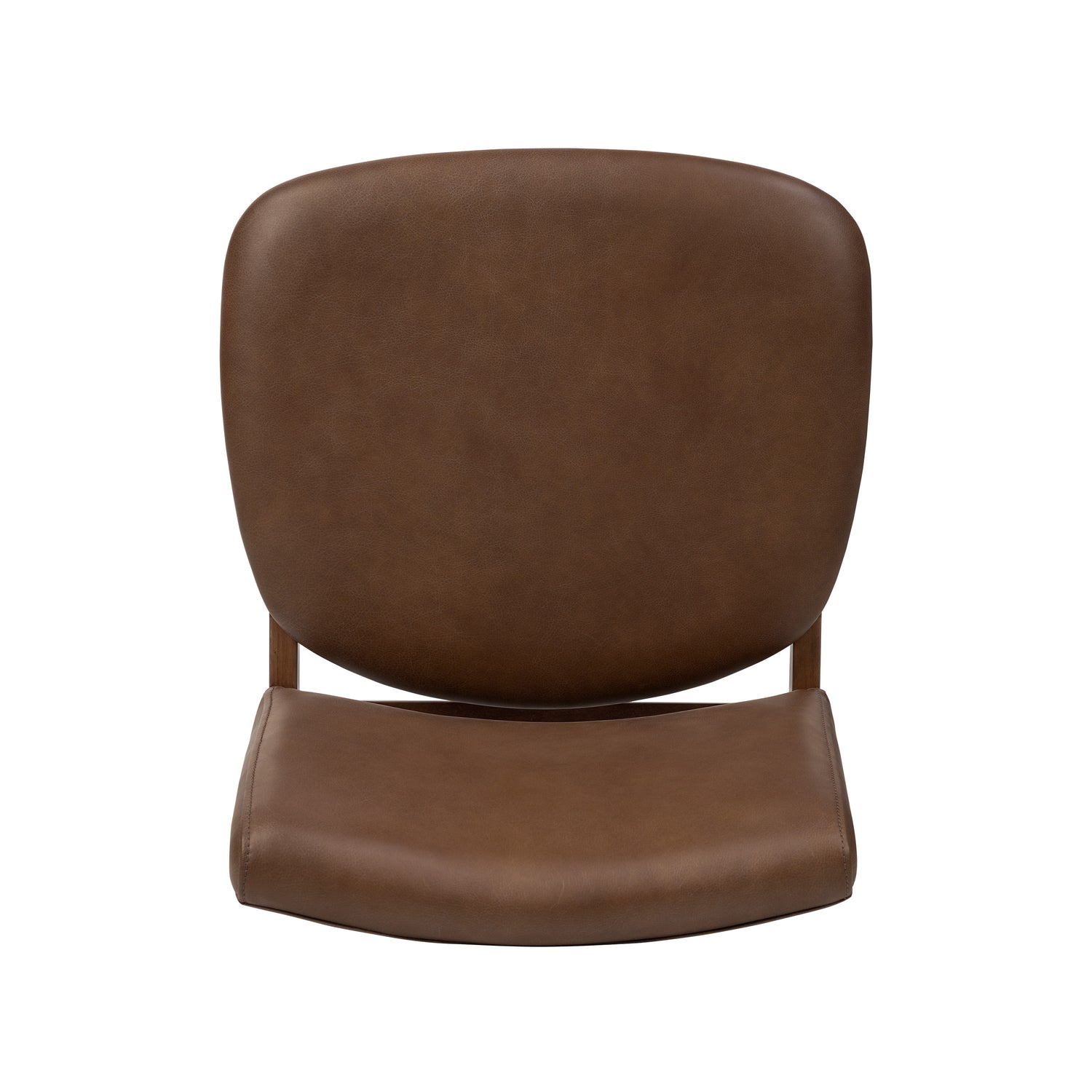 Oliva Leather Dining Chair | Brown/Walnut 