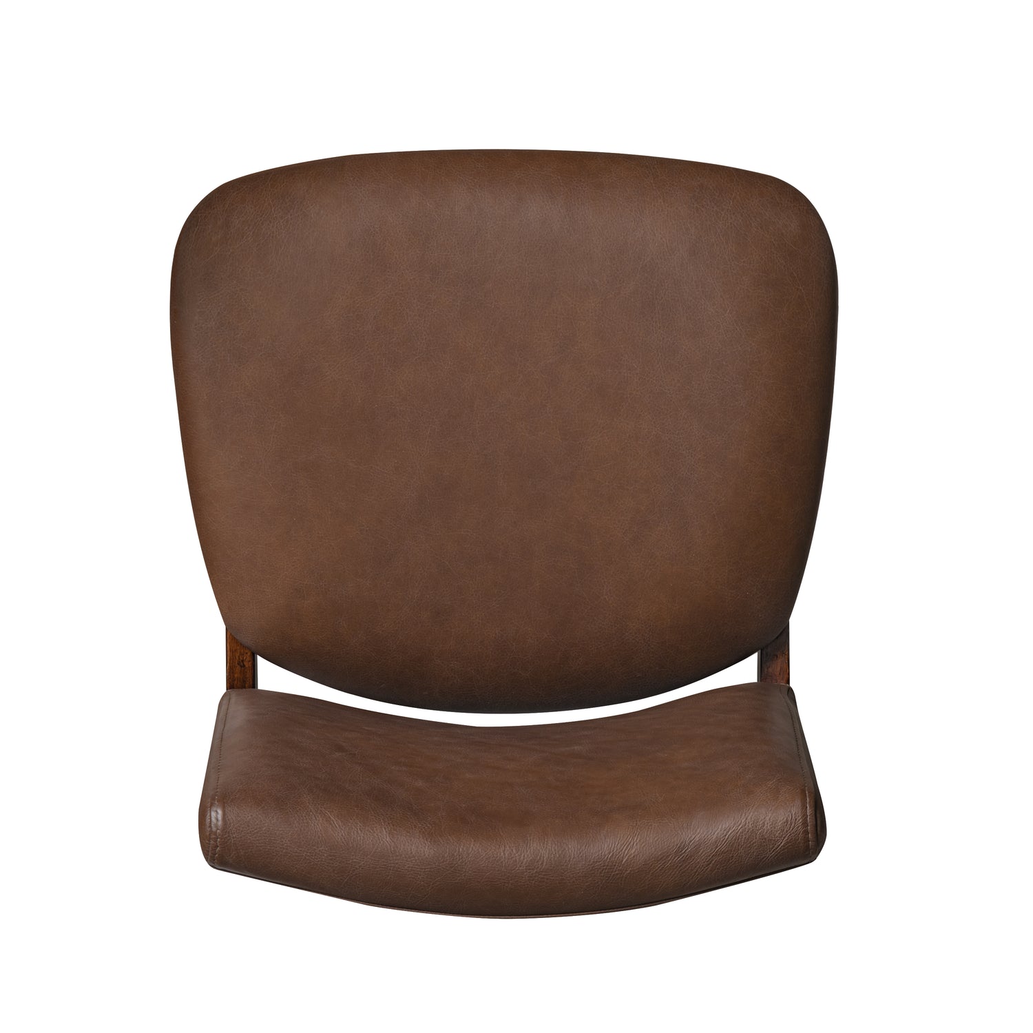 Oliva Leather Dining Chair | Brown/Walnut 