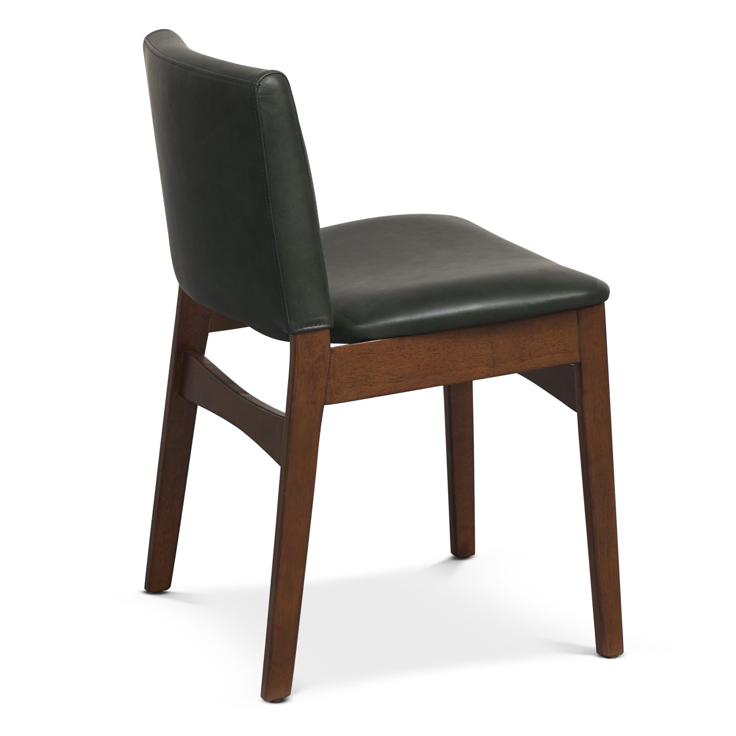 Oliva Leather Dining Chair | Green/Walnut 