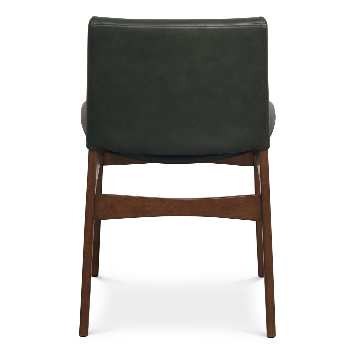 Oliva Leather Dining Chair | Green/Walnut