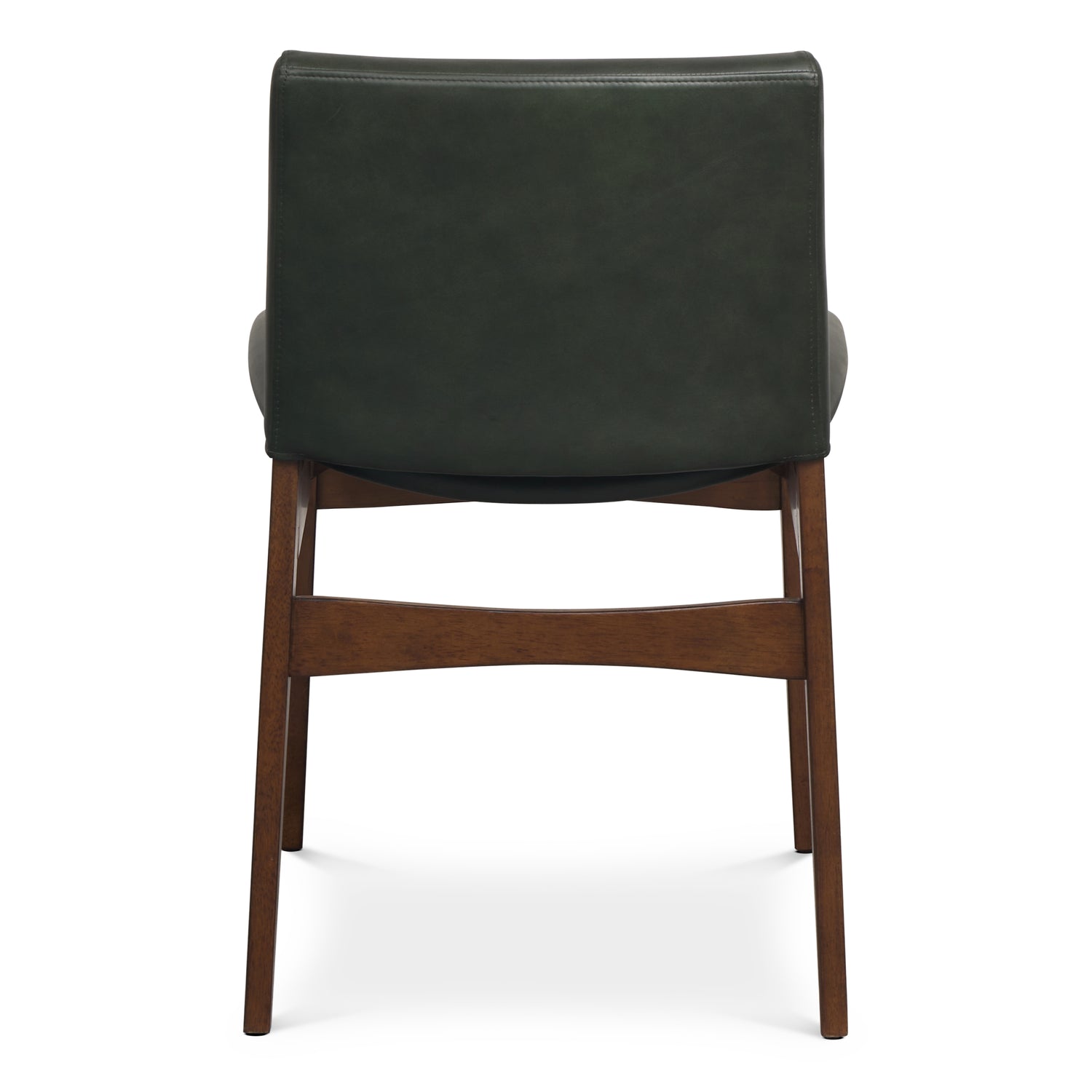 Oliva Leather Dining Chair | Green/Walnut 