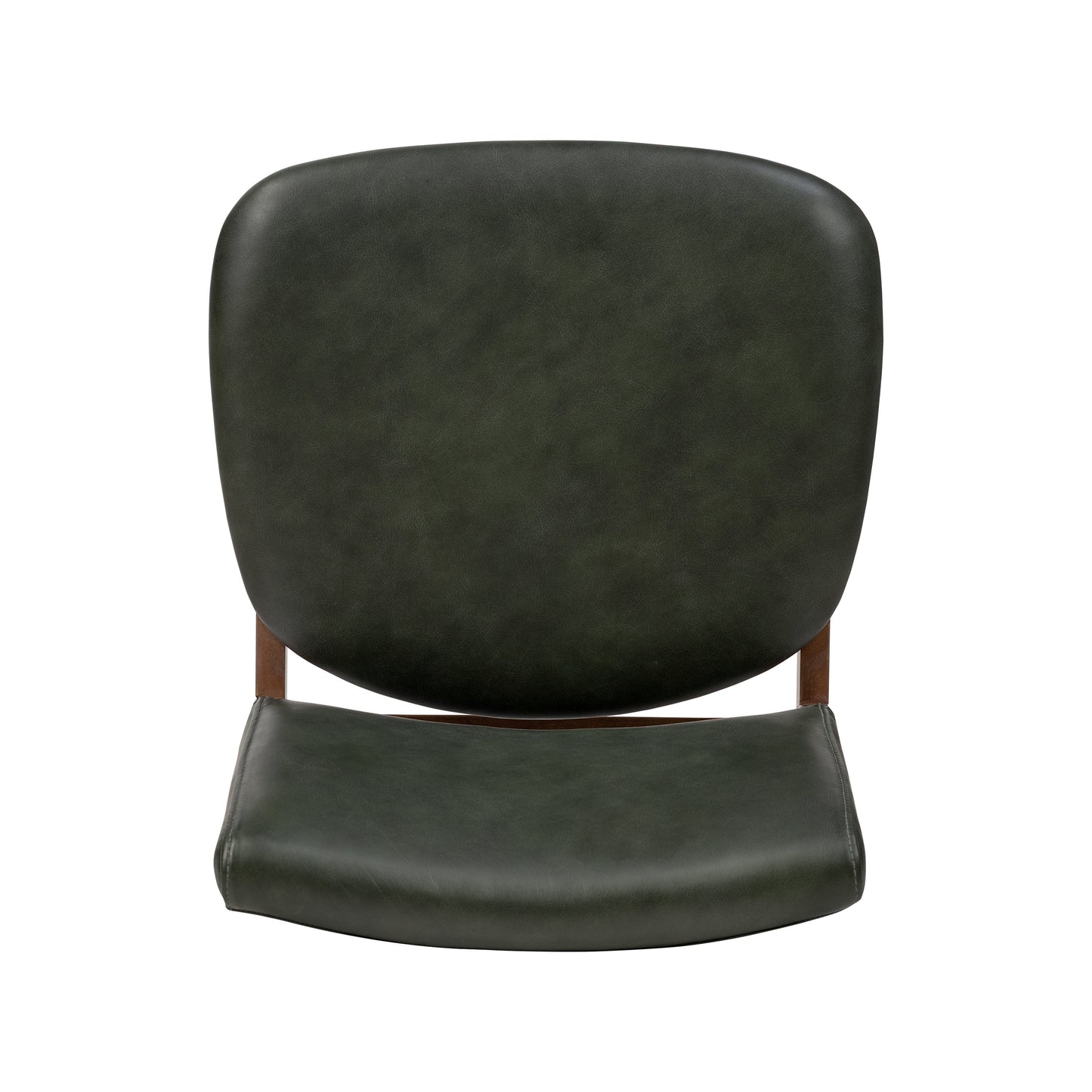 Oliva Leather Dining Chair | Green/Walnut