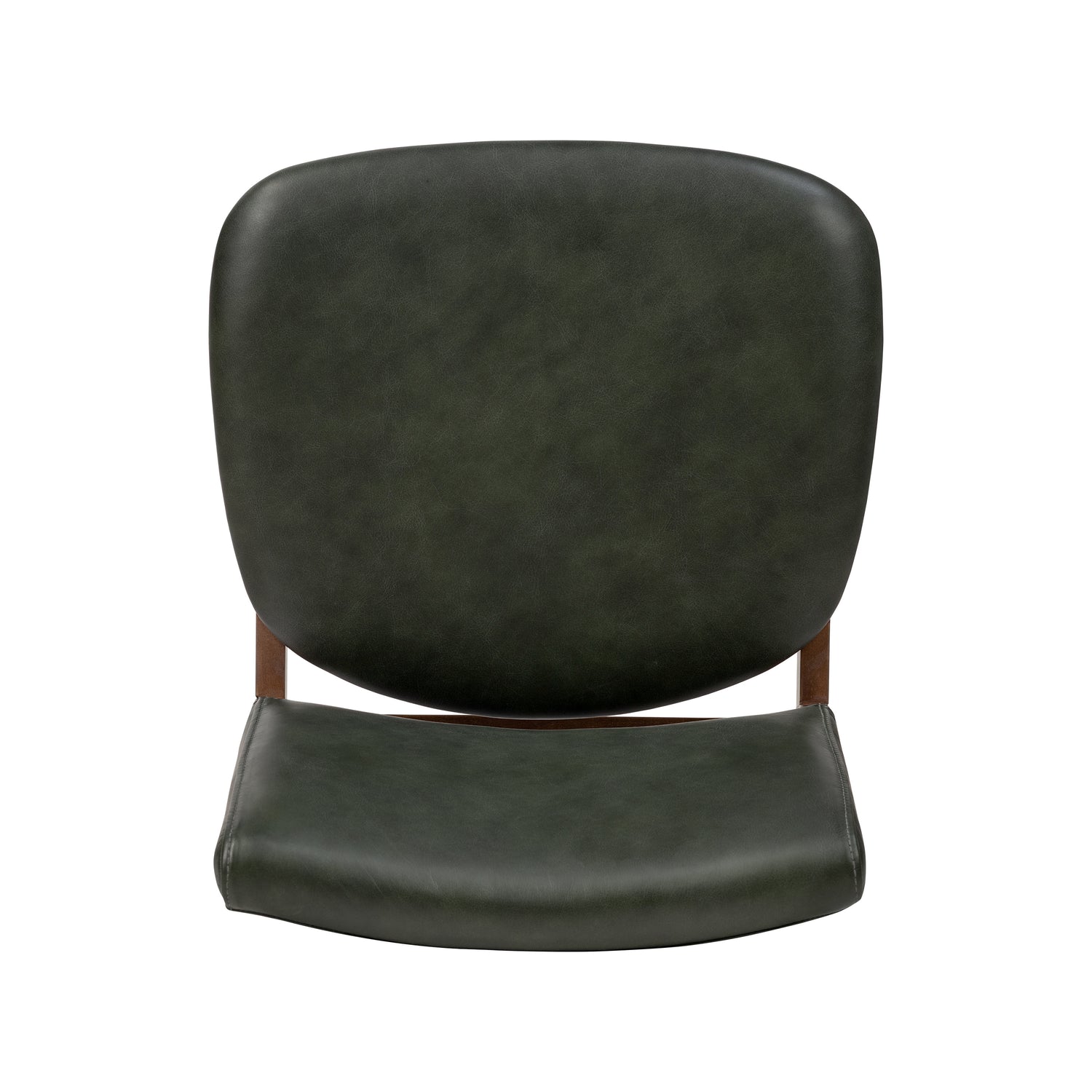 Oliva Leather Dining Chair | Green/Walnut 