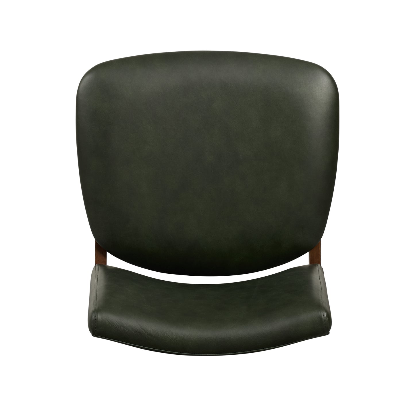 Oliva Leather Dining Chair | Green/Walnut
