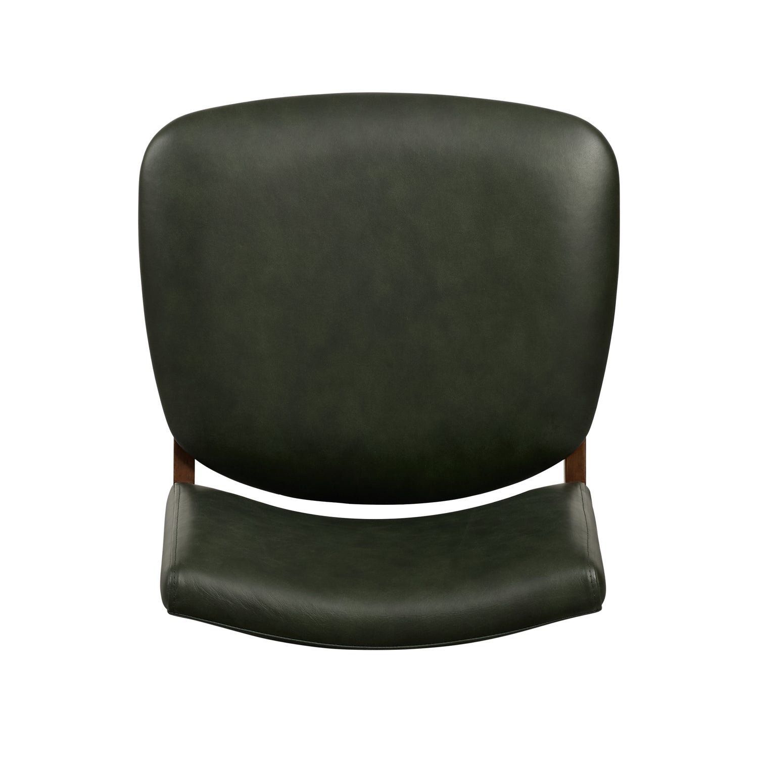 Oliva Leather Dining Chair | Green/Walnut 