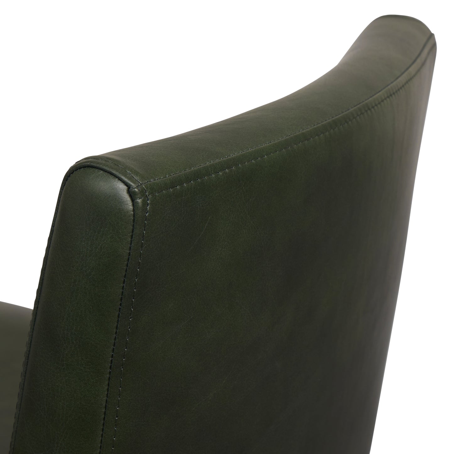 Oliva Leather Dining Chair | Green/Walnut