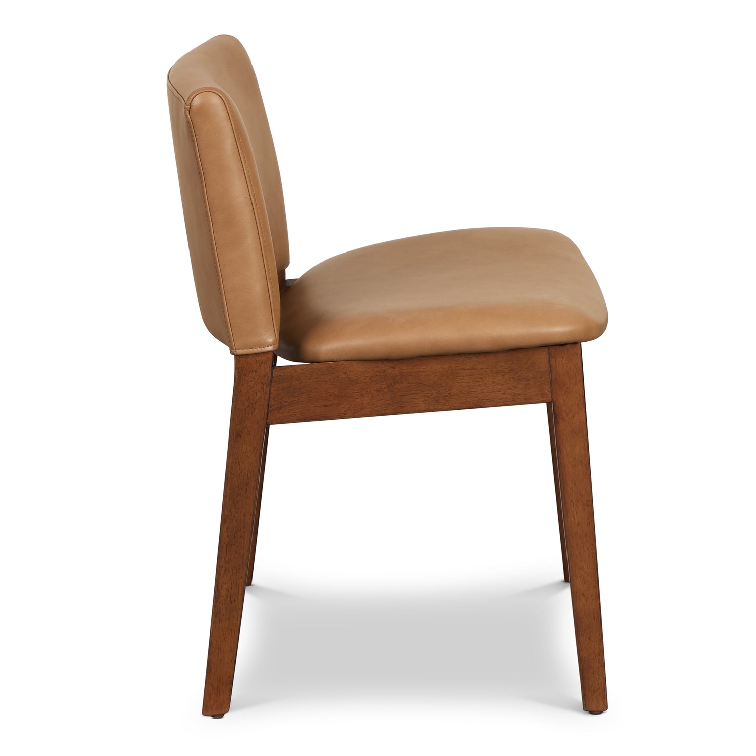 Oliva Leather Dining Chair | Tan/Walnut 