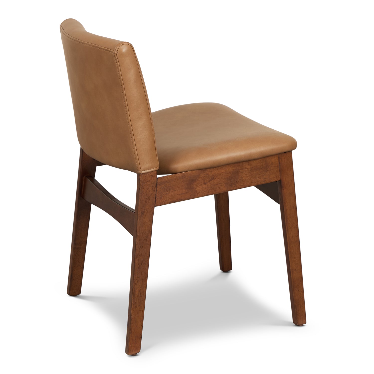 Oliva Leather Dining Chair | Tan/Walnut 