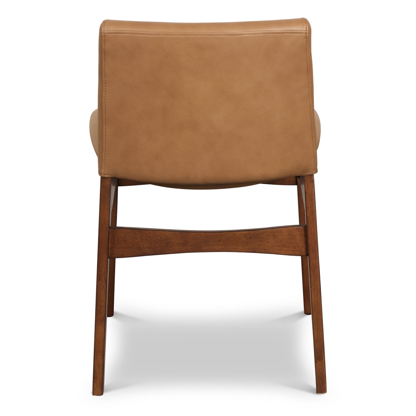 Oliva Leather Dining Chair | Tan/Walnut