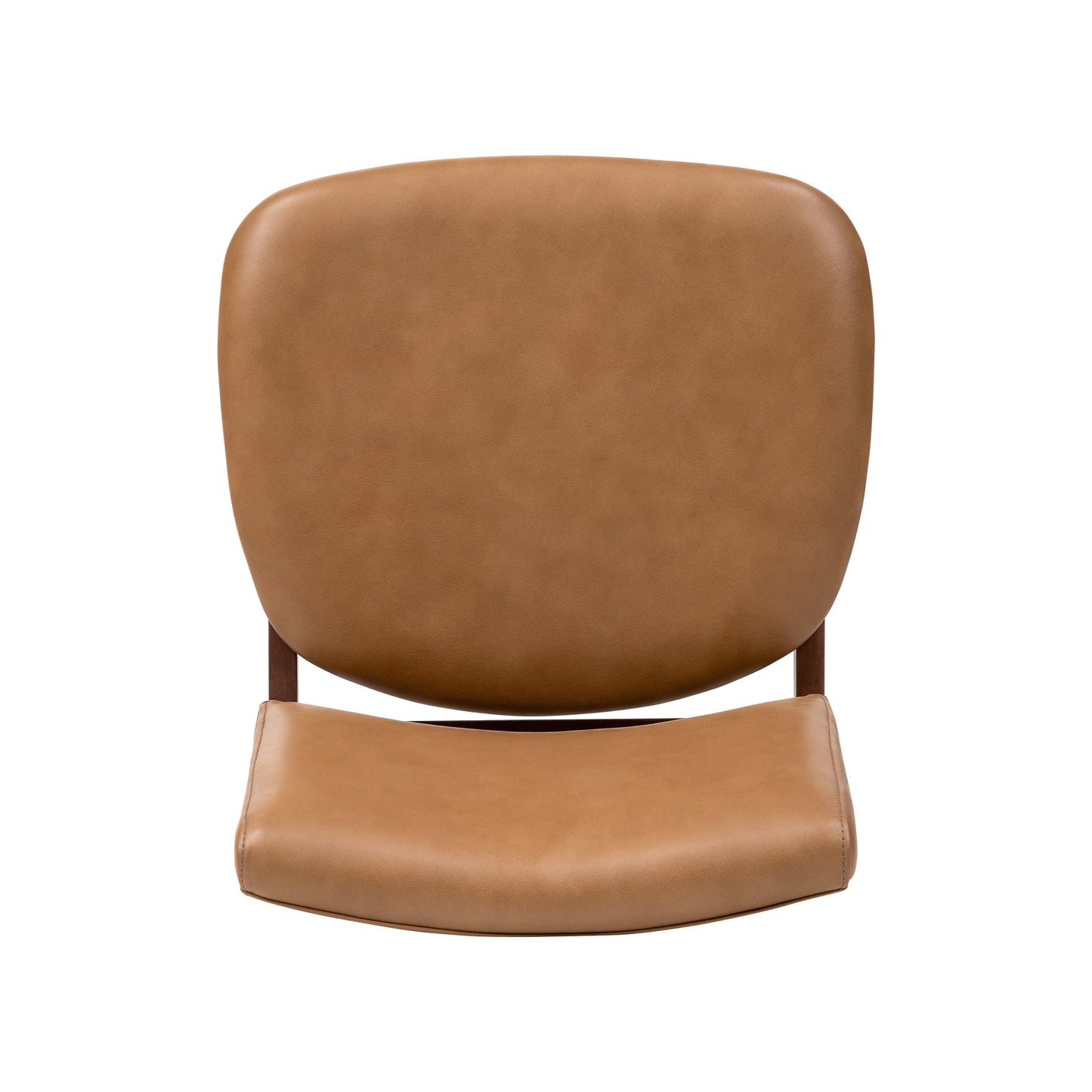 Oliva Leather Dining Chair | Tan/Walnut