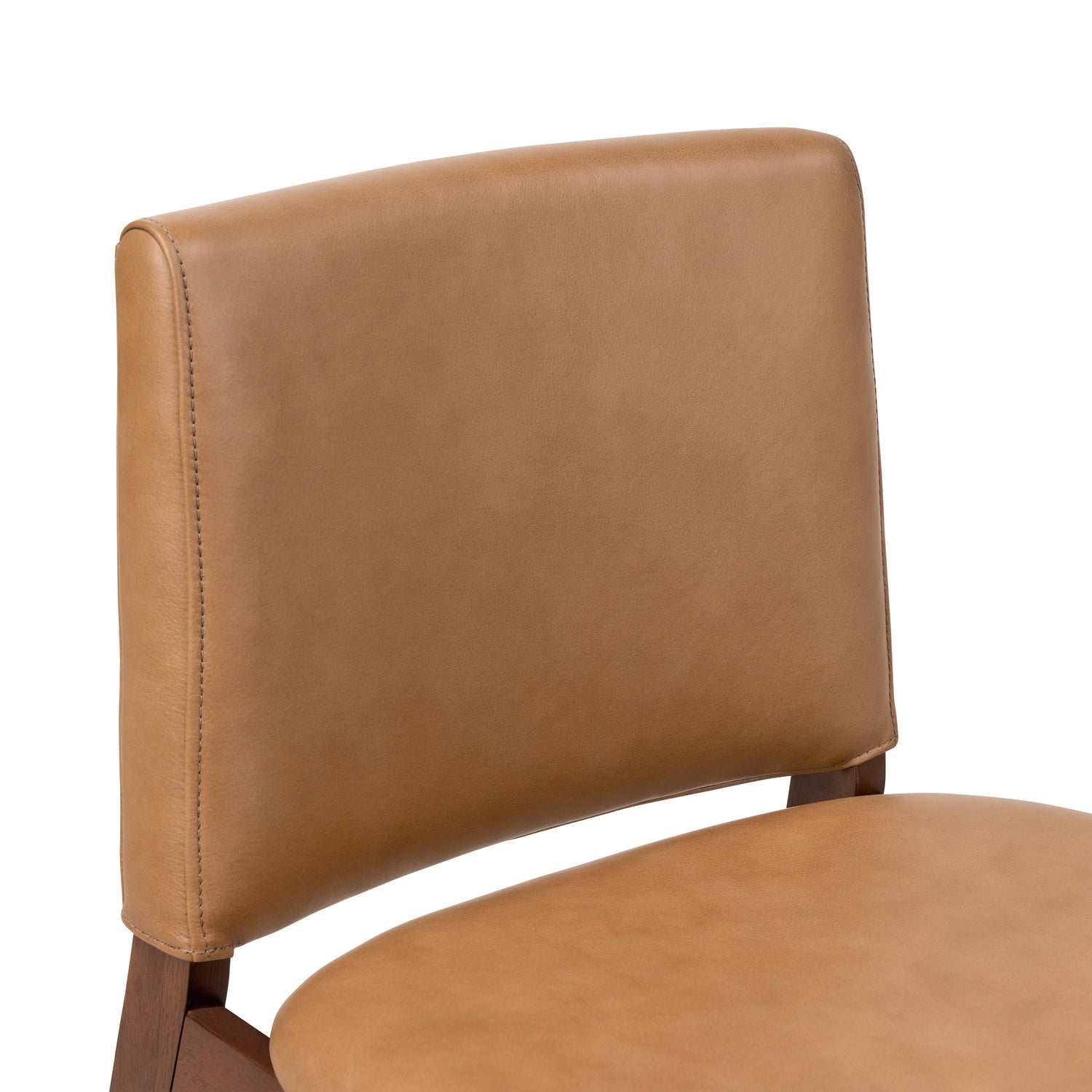 Oliva Leather Dining Chair | Tan/Walnut 