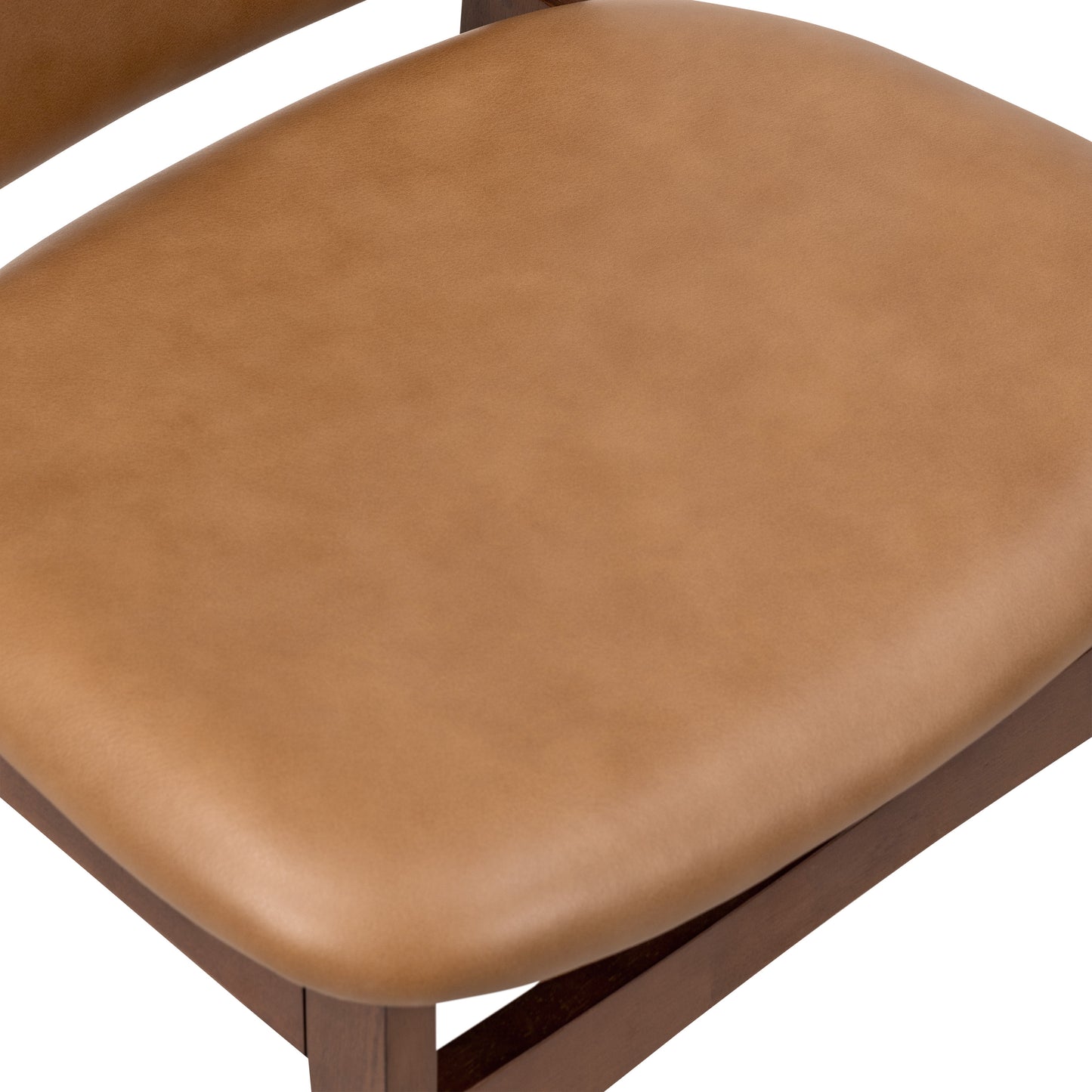 Oliva Leather Dining Chair | Tan/Walnut