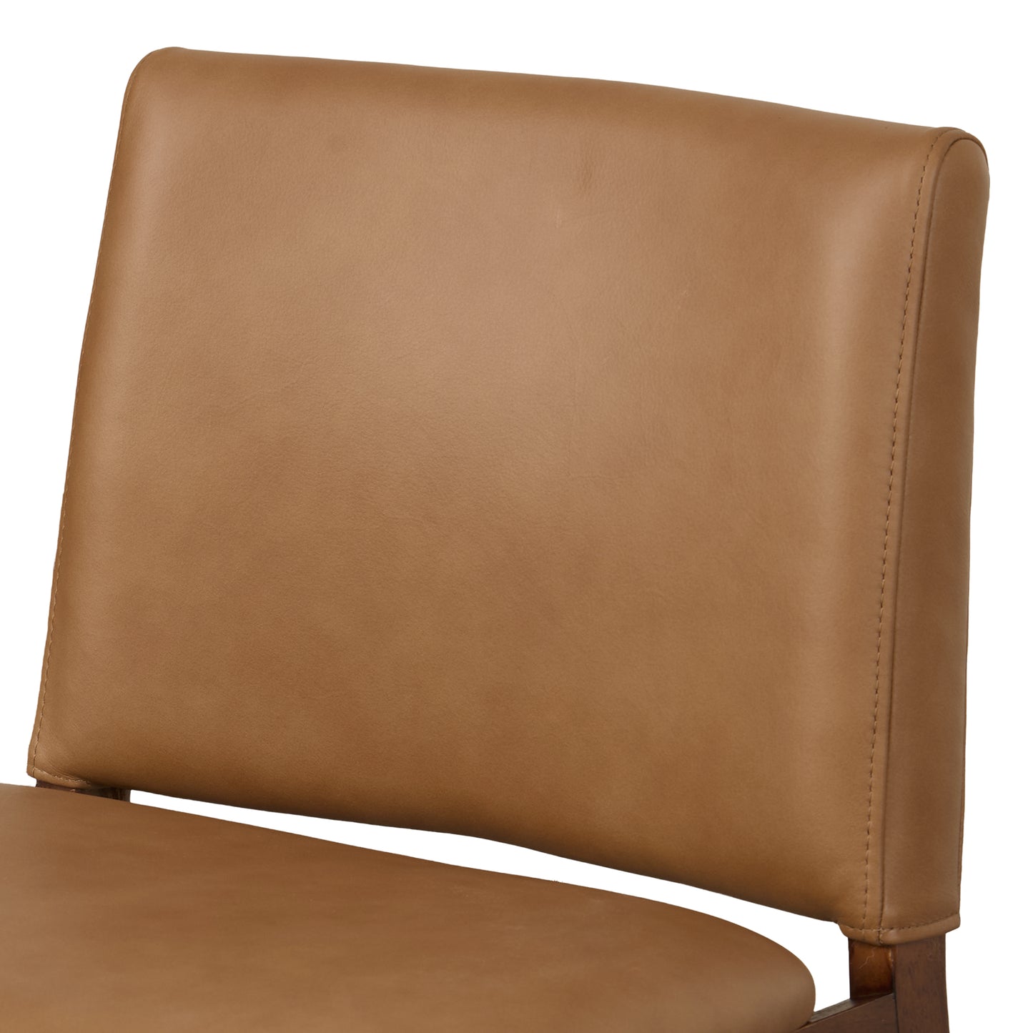 Oliva Leather Dining Chair | Tan/Walnut