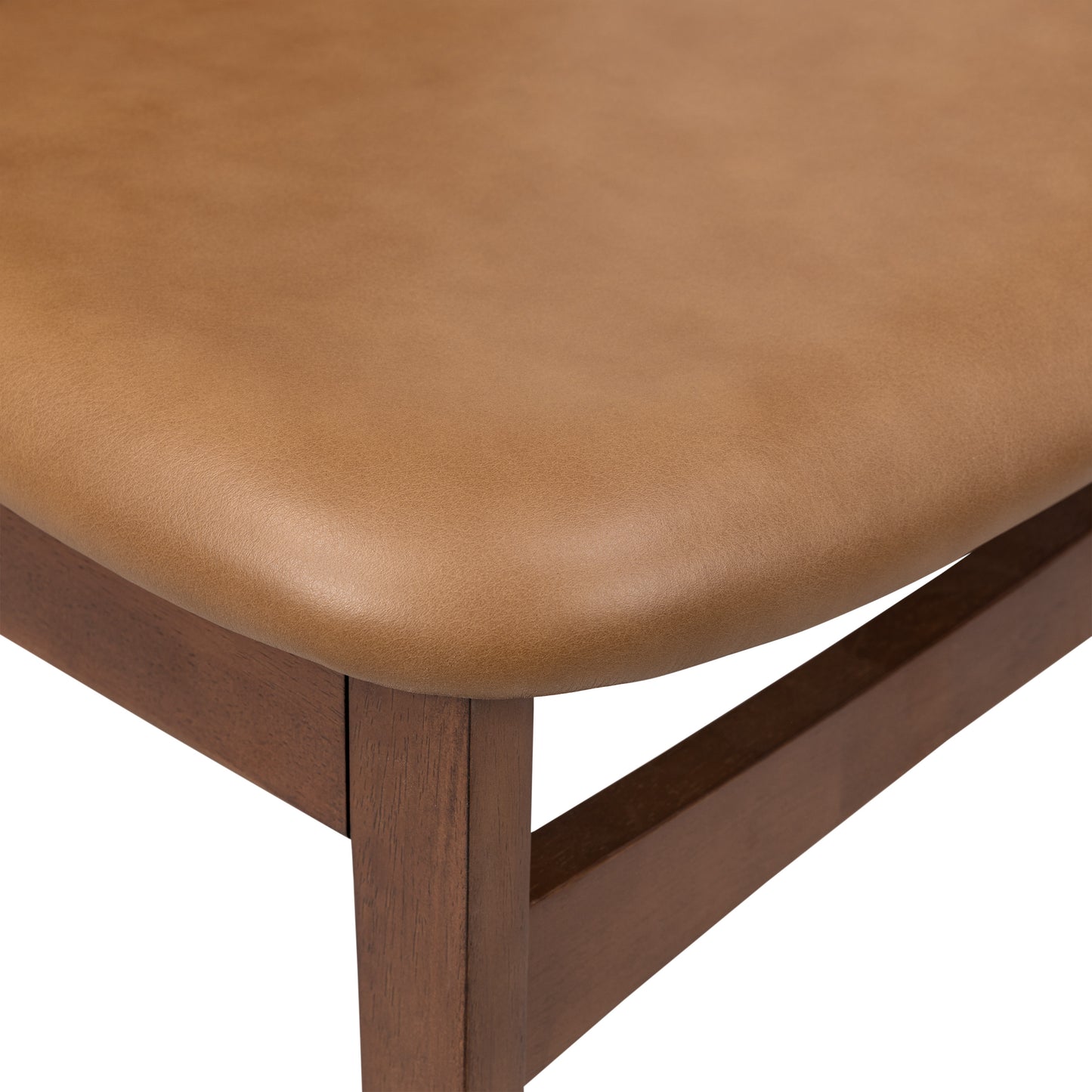 Oliva Leather Dining Chair | Tan/Walnut