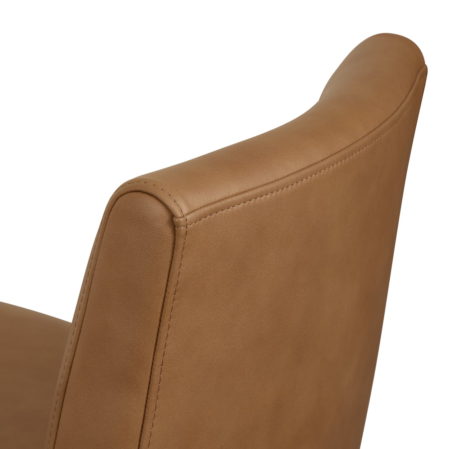 Oliva Leather Dining Chair | Tan/Walnut