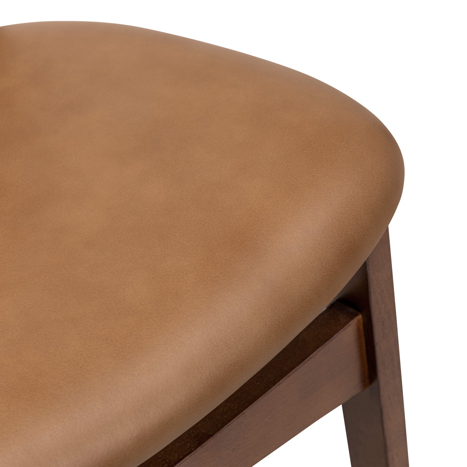 Oliva Leather Dining Chair | Tan/Walnut 
