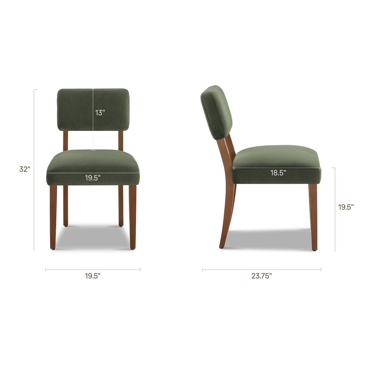 Cabris Dining Chair | Calabria Green | Set of 2