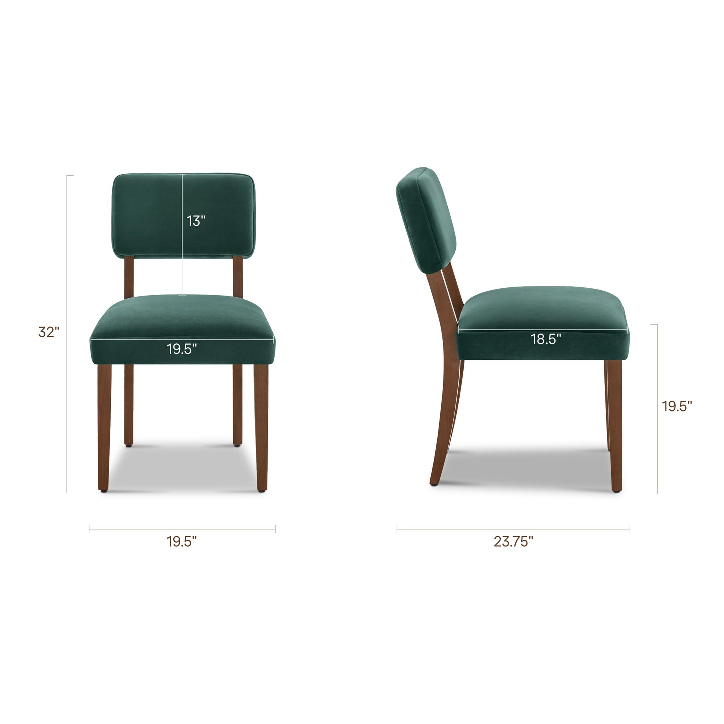Cabris Dining Chair | Shadow Teal | Set of 2