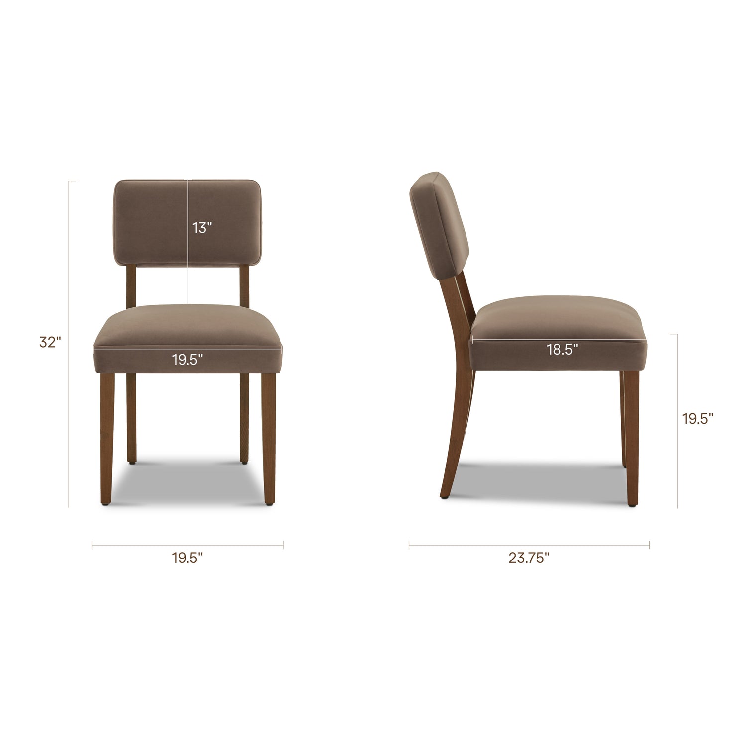 Cabris Dining Chair | Serene Brown | Set of 2 