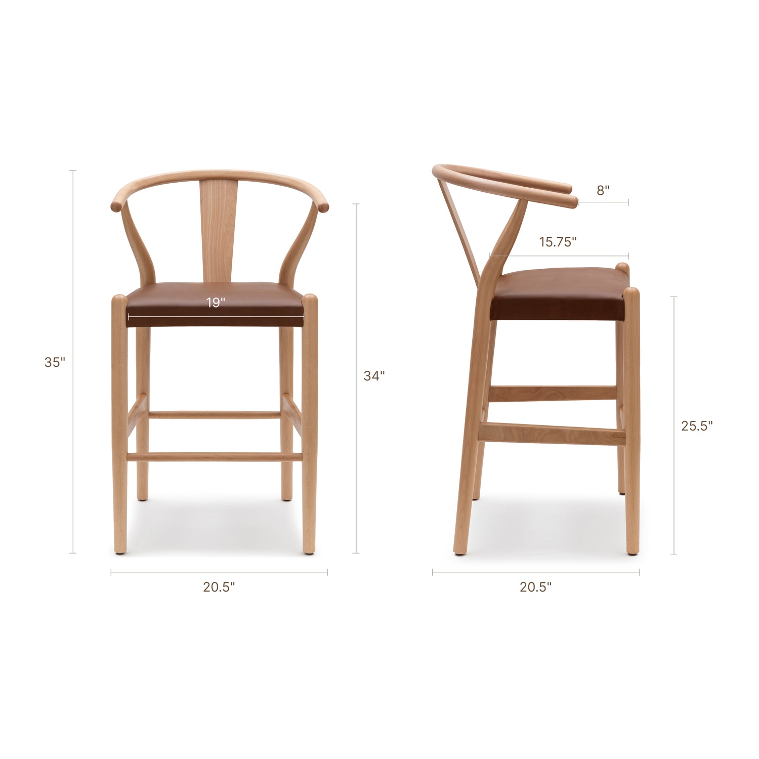 Lev Counter Stool | Natural 