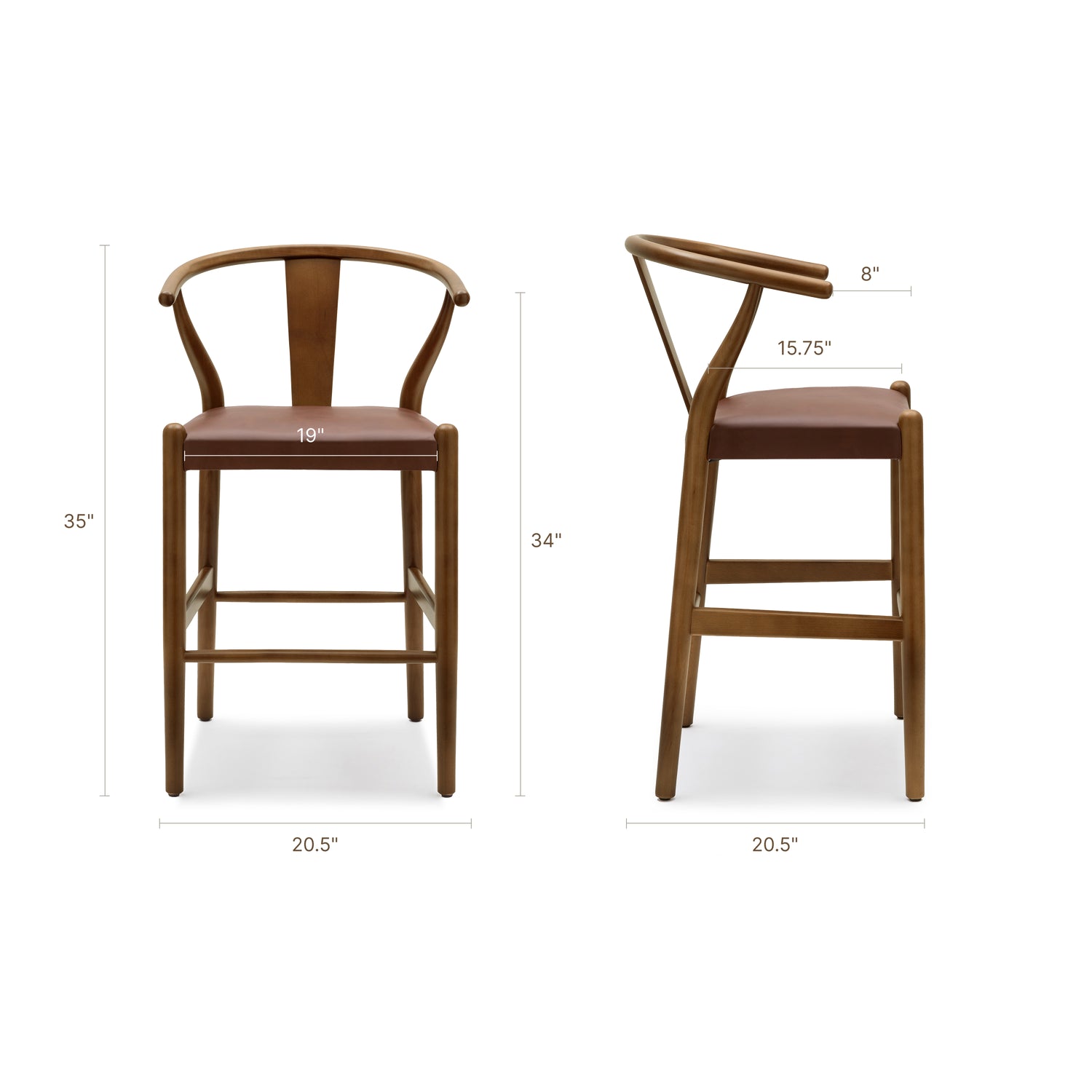 Lev Counter Stool | Walnut 