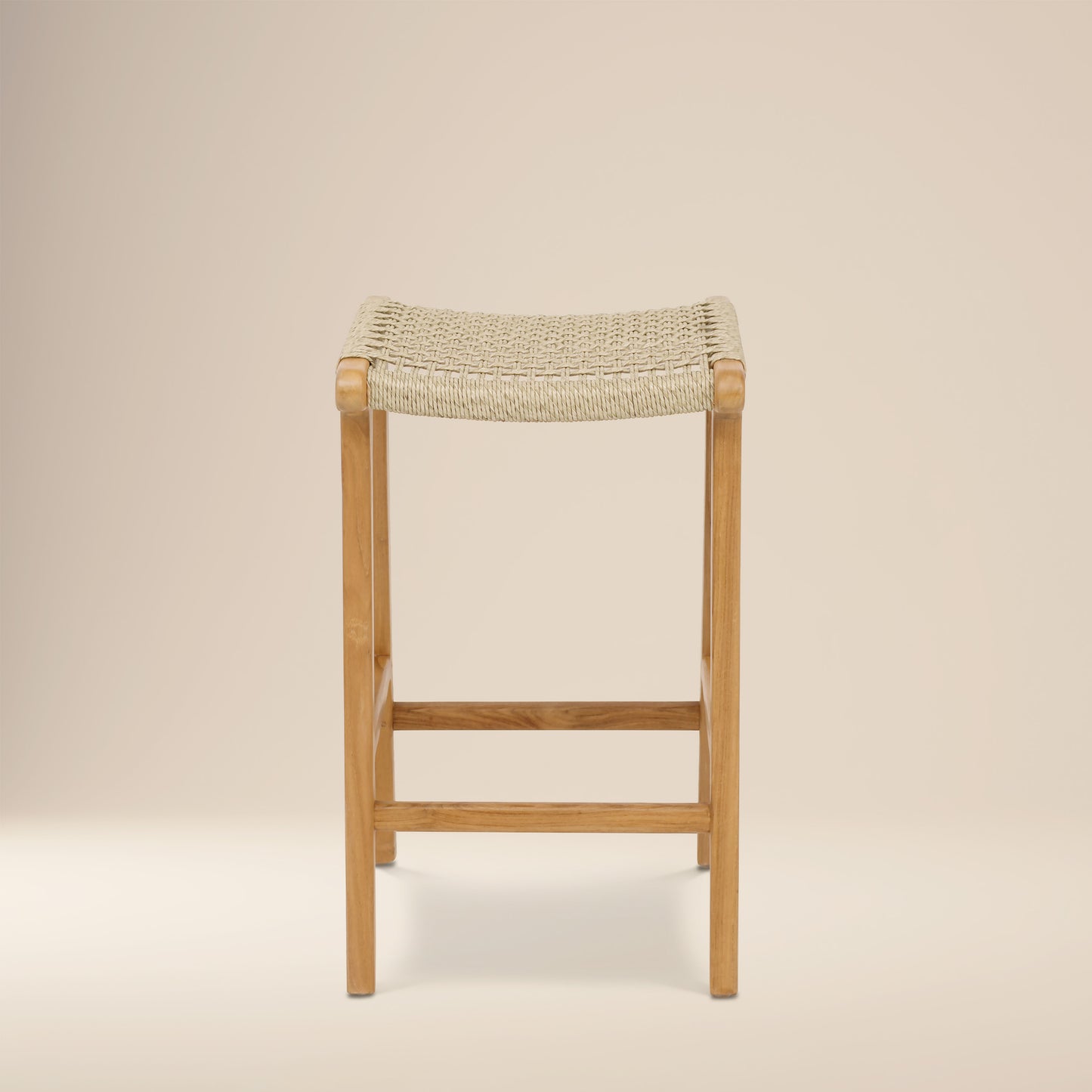 Batu Indoor / Outdoor Backless Counter Height Stool | Maya Natural