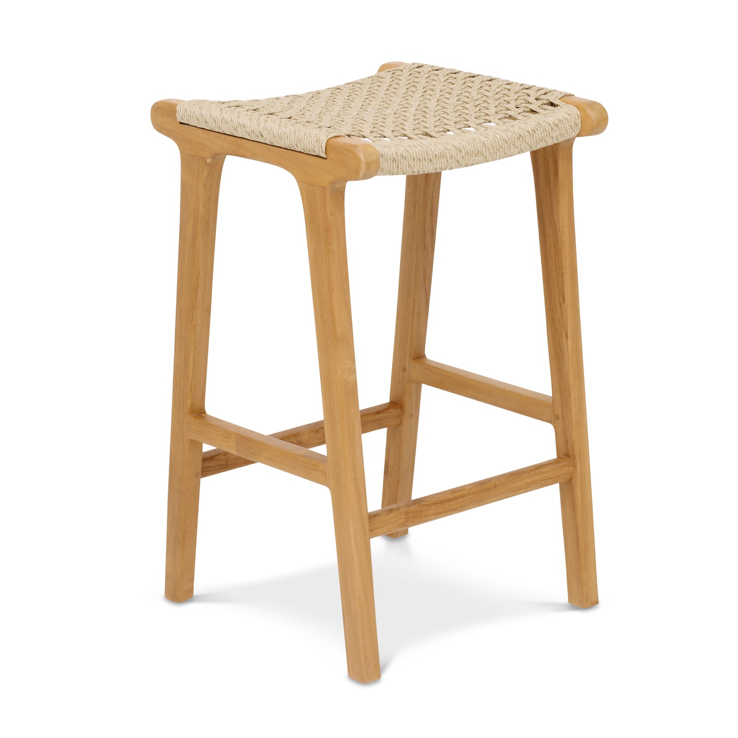 Batu Indoor / Outdoor Backless Counter Height Stool | Maya Natural 