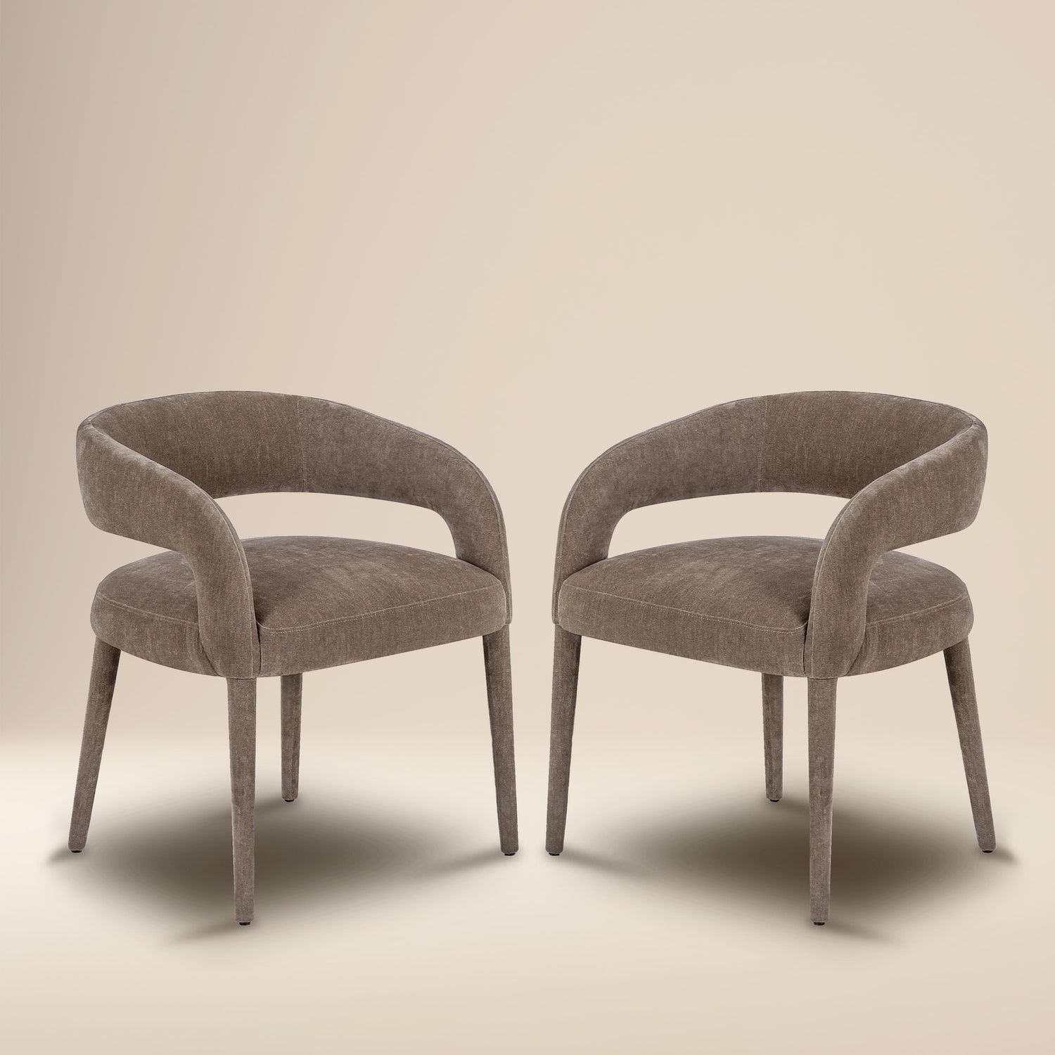 Livia Dining Chair | Fawn Brown | Set of 2 