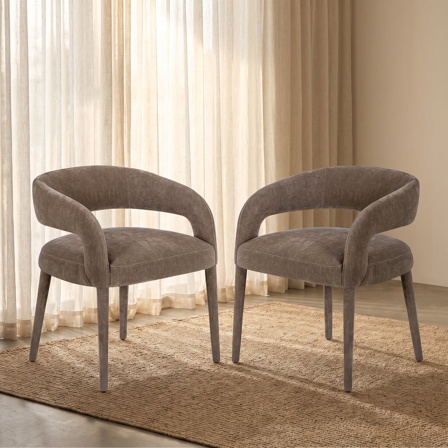 Livia Dining Chair | Fawn Brown | Set of 2